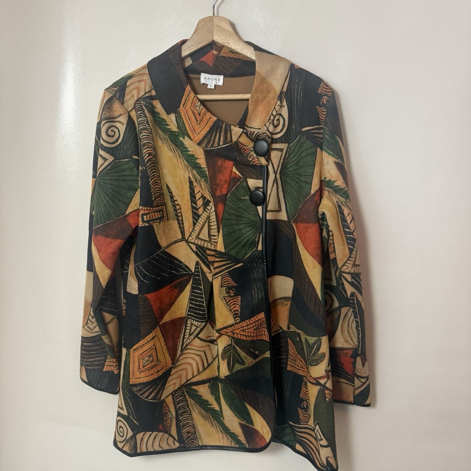 Other Adore Jacket Drape Abstract Art to Wear Geometric Lagenlook Size L / US 10 / IT 46 - 1 Thumbnail