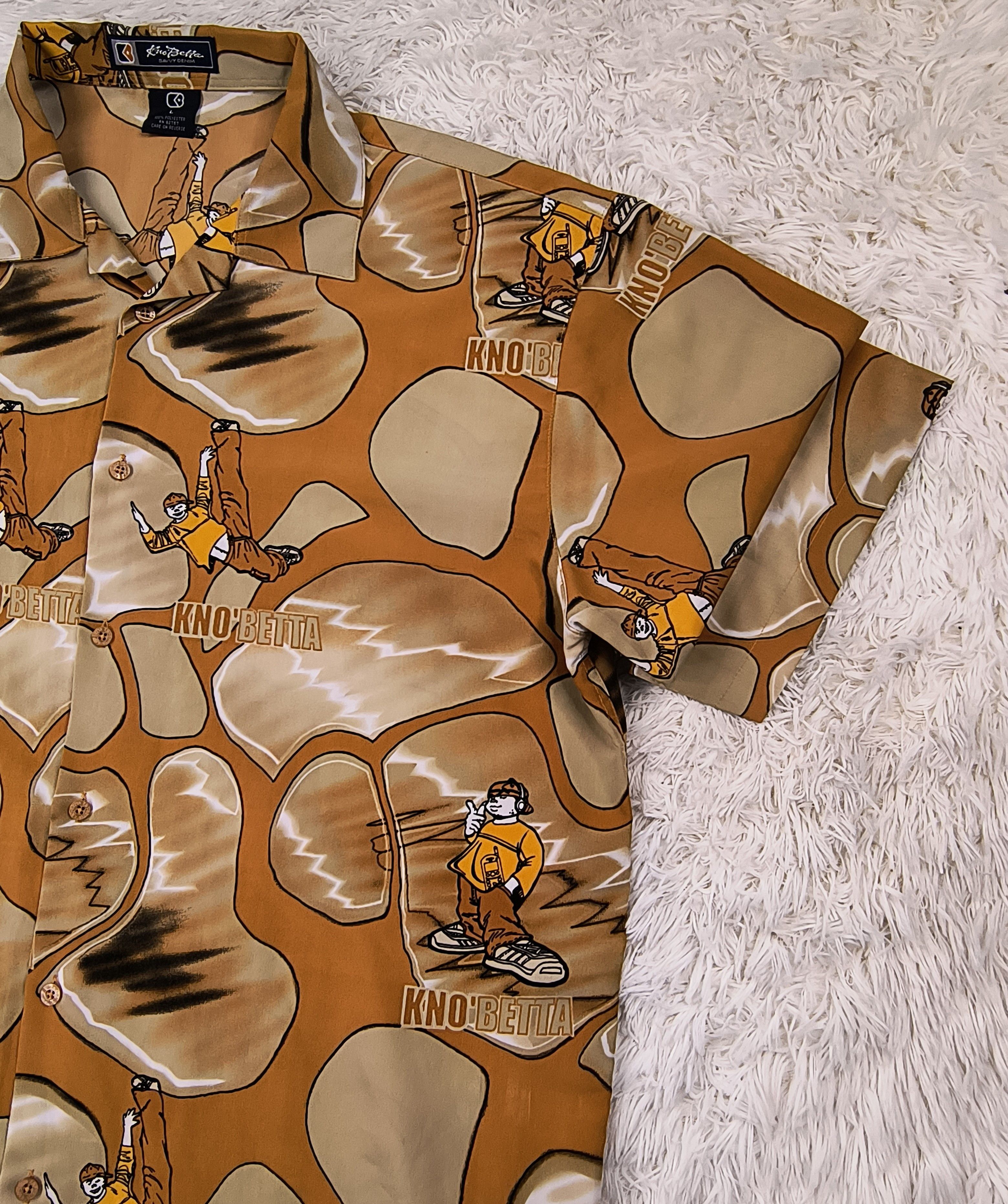 Vintage Vintage KNO betta b-boy 90s button up shirt Size US L / EU 52-54 / 3 - 3 Thumbnail