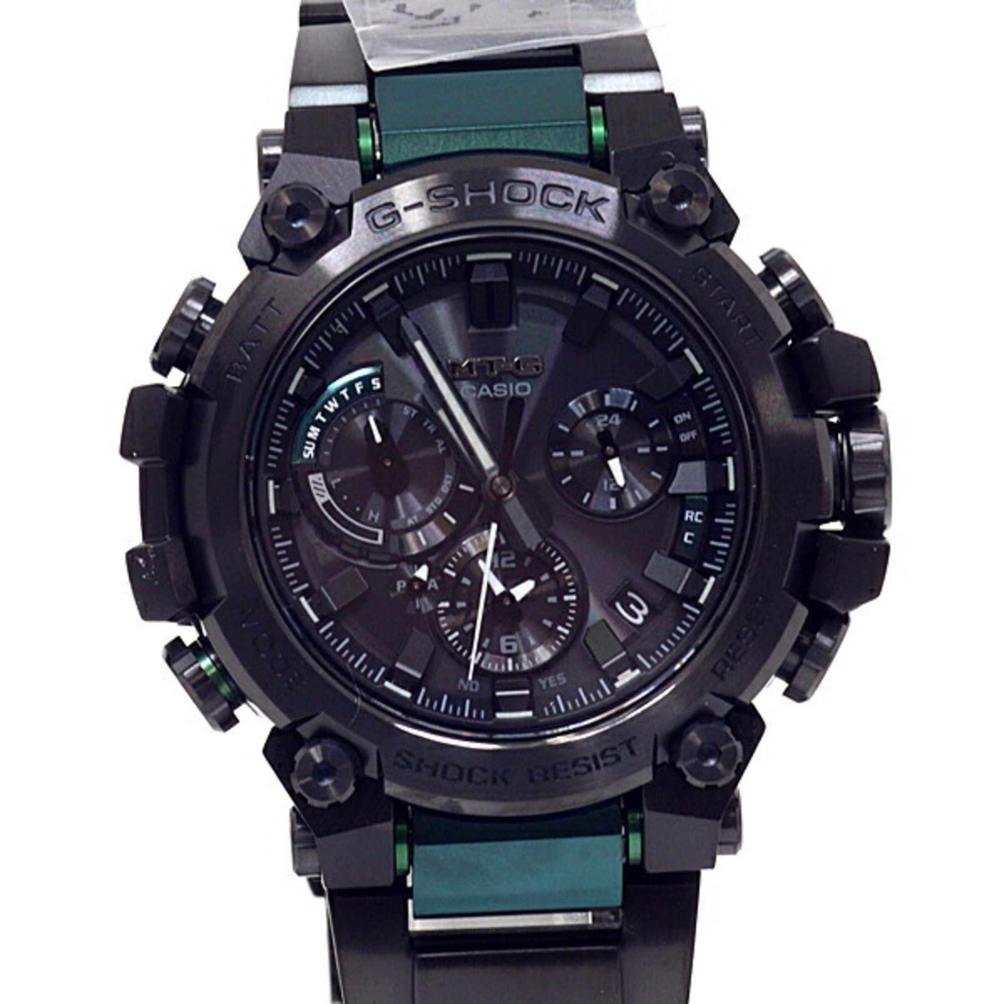 image of Casio Men's Watch G-Shock Mtg-B3000 Black Dial Green Radio Solar