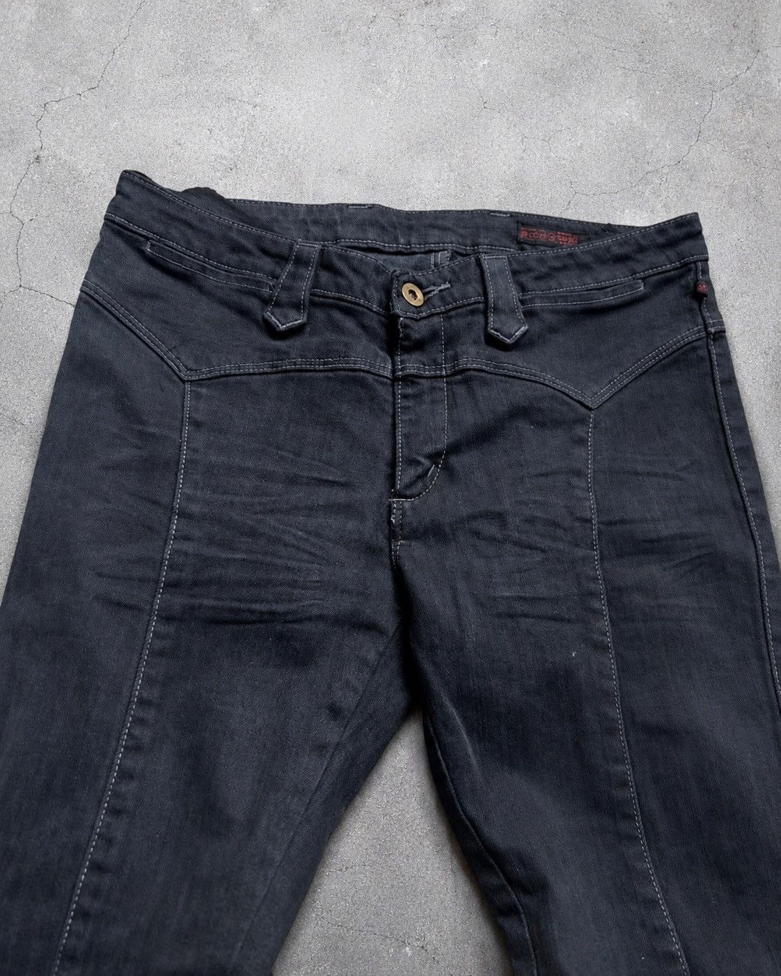 Japanese Brand AG lace up flare jeans Size US 27 - 3 Thumbnail