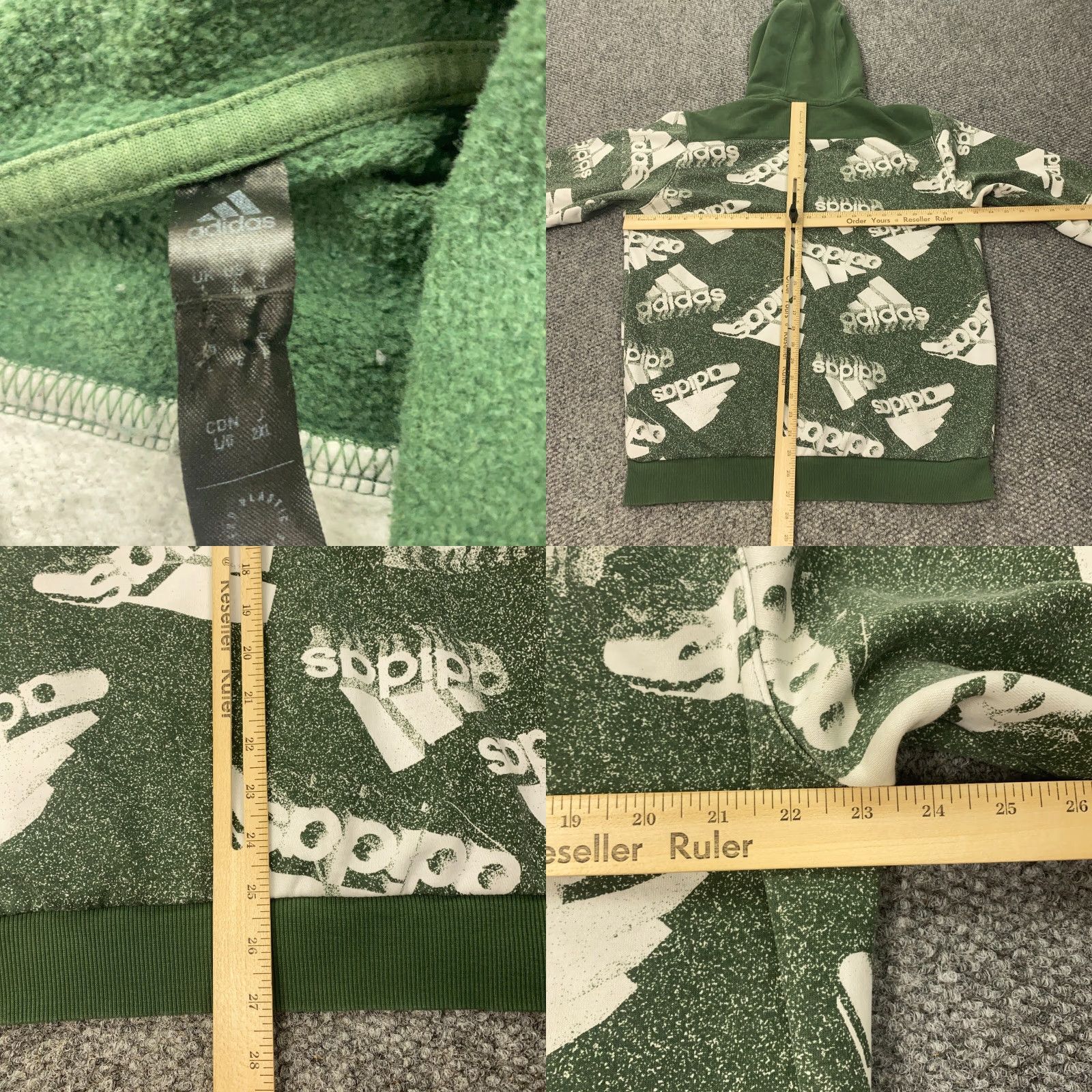 Adidas Adidas Essentials Hoodie Mens Large Green Sweatshirt Brandlove Q3 Size US L / EU 52-54 / 3 - 8 Thumbnail
