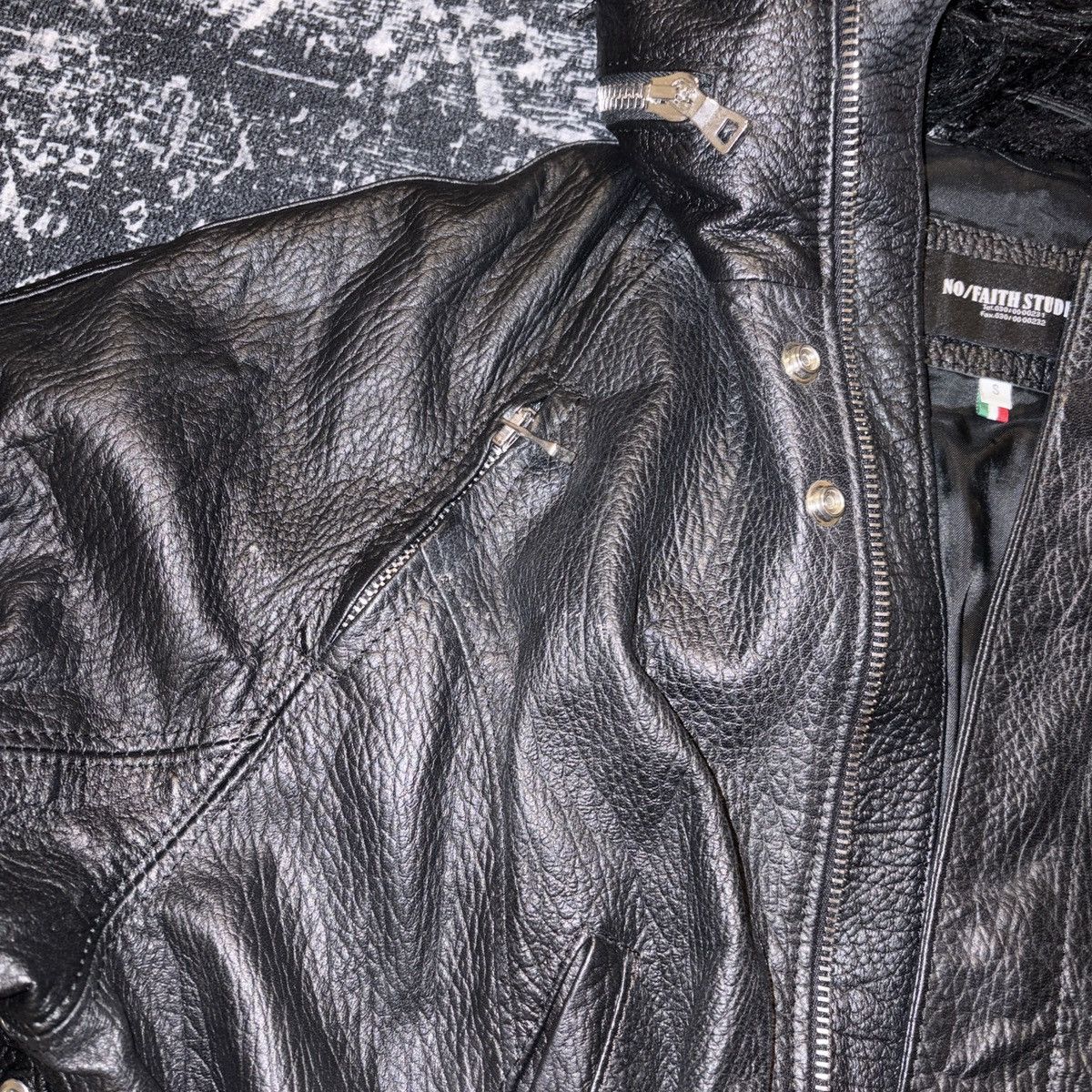 No Faith Studios no faith leather jacket Size US S / EU 44-46 / 1 - 6 Thumbnail