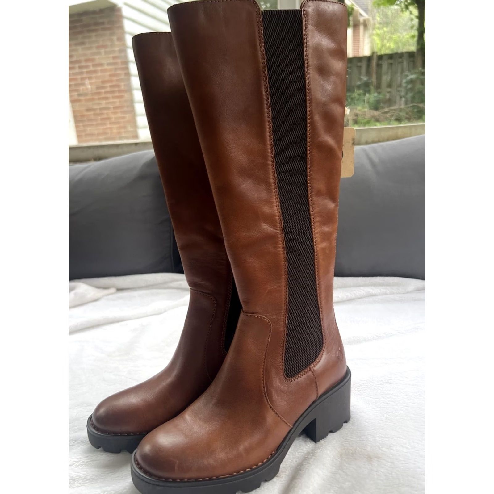 Vintage Børn GALDOT Boot Chelsea Brown Cuero Women 7 Boots" Size US 7 / IT 37 - 4 Thumbnail