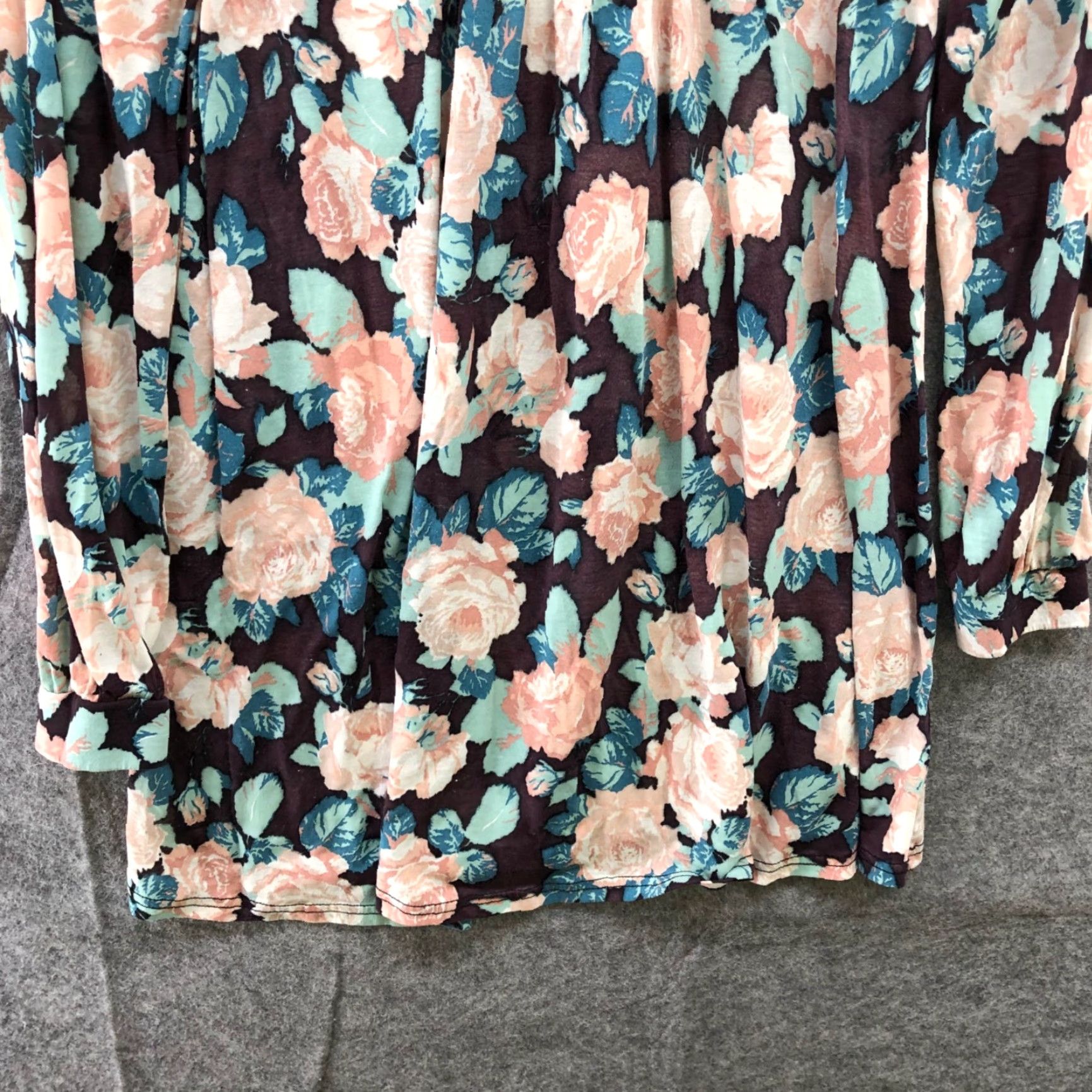 Topshop Topshop Dress Women's 4 Long Sleeve Floral Peter Pan Collar Multicolor Polyester Back Zip Mini Size S / US 4 / IT 40 - 7 Thumbnail