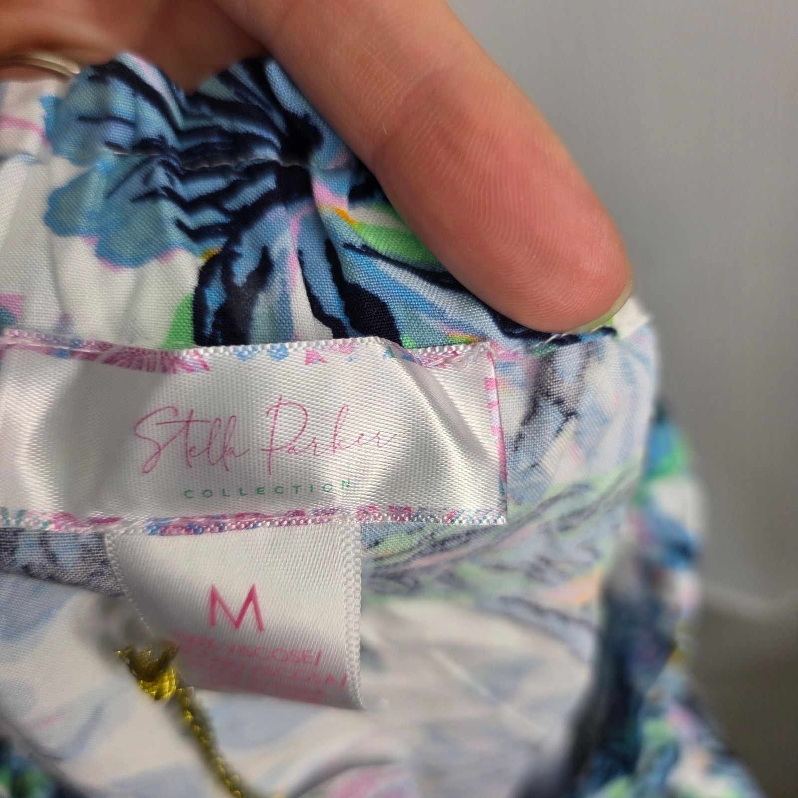 Other Stella Parker Off Shoulder Balloon Sleeve Tropical Dress Size M / US 6-8 / IT 42-44 - 3 Thumbnail