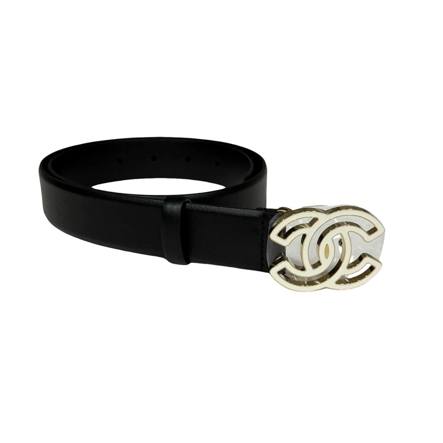 Chanel Chanel CC Logo Leather Belt Size 75 Size ONE SIZE - 1 Thumbnail