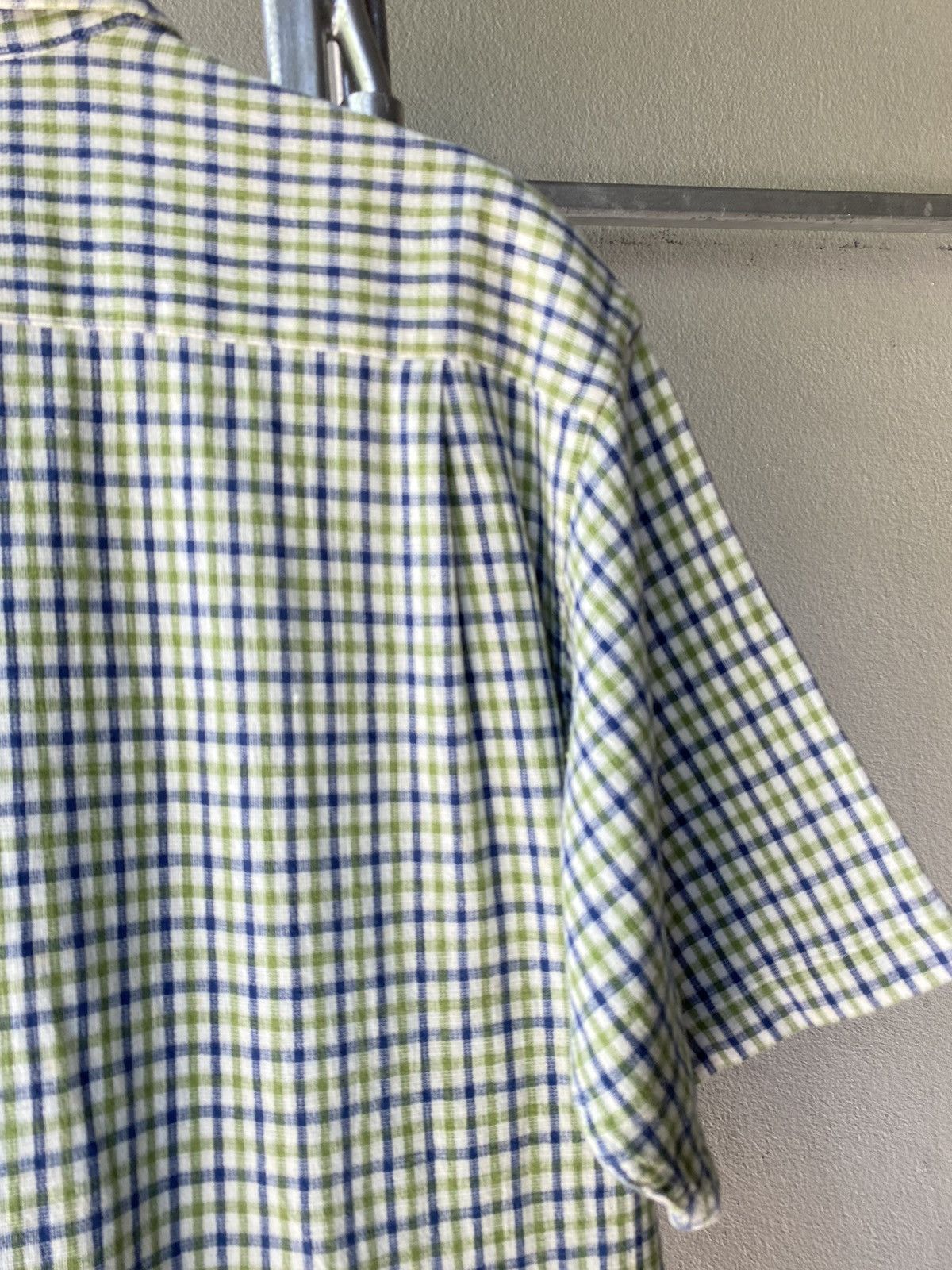 Beams Plus BEAMS Green, White, and Blue Checkered Short-Sleeve Shirt Size US M / EU 48-50 / 2 - 16 Thumbnail