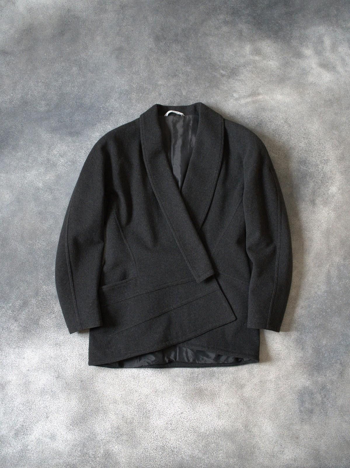 Versace F/W 1986 Gianni Versace Asymmetric Wool / Cashmere Coat Size S / US 4 / IT 40 - 1 Thumbnail