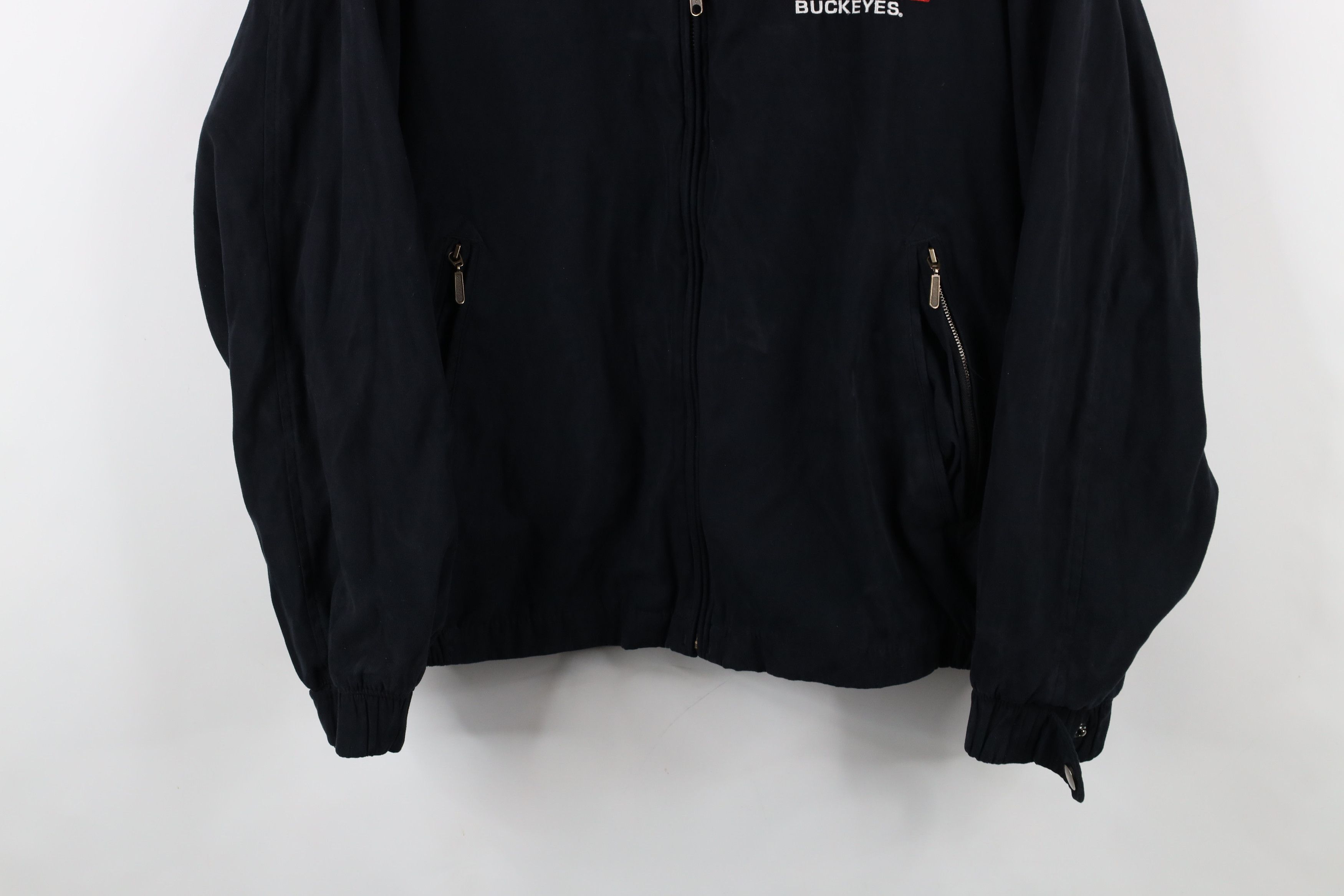 Vintage Vintage 90s Ohio State University Microfiber Bomber Jacket Size US L / EU 52-54 / 3 - 3 Thumbnail