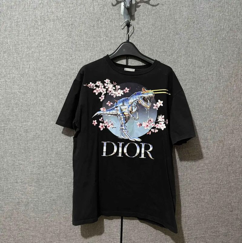 Dior Dior Black Cotton Logo T-Shirt for Men 0089 Size US S / EU 44-46 / 1 - 1 Thumbnail