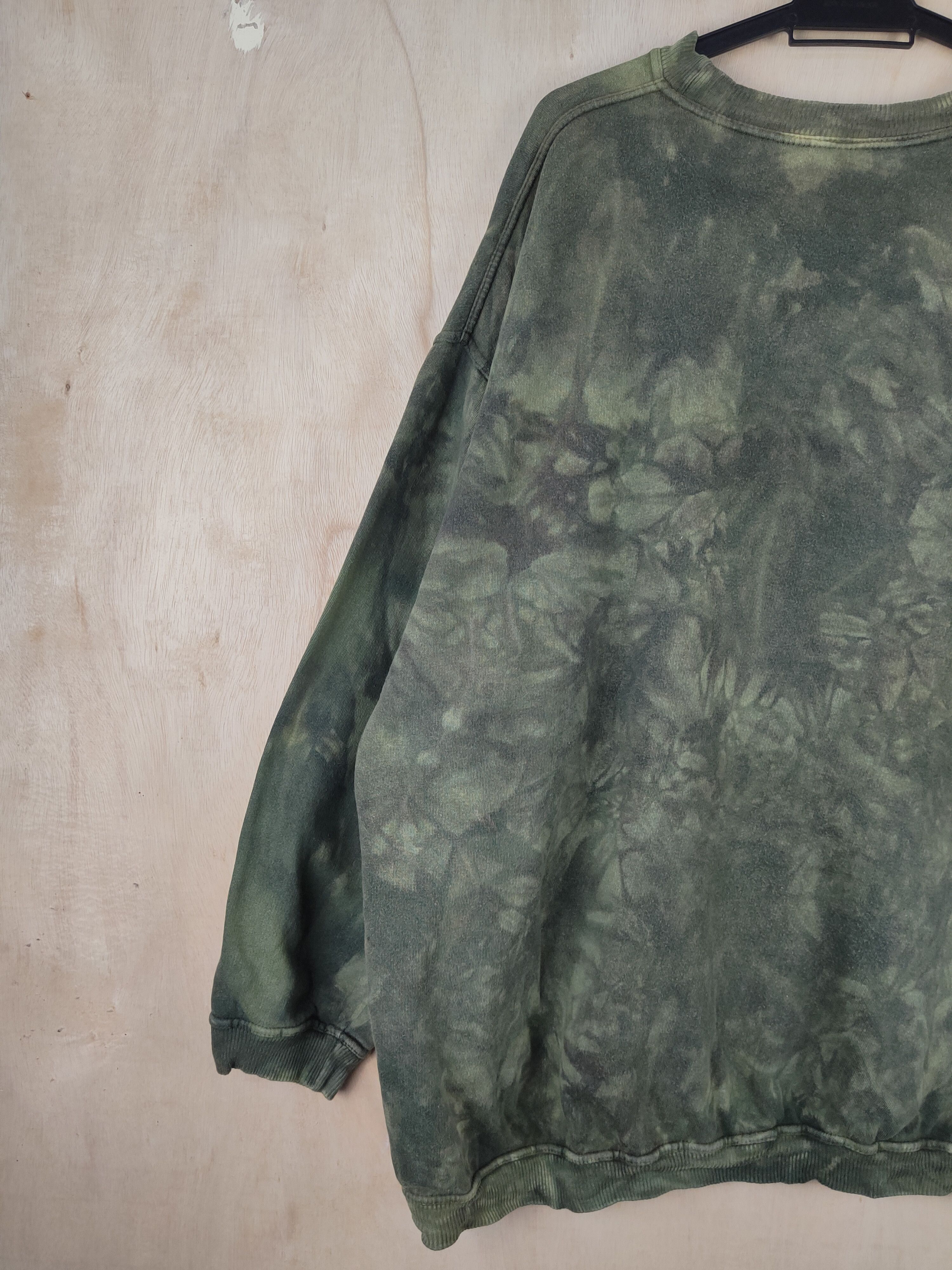 Japanese Brand Army Green Elephant acid wash vintage Sweatshirts #S2494 Size US L / EU 52-54 / 3 - 9 Thumbnail