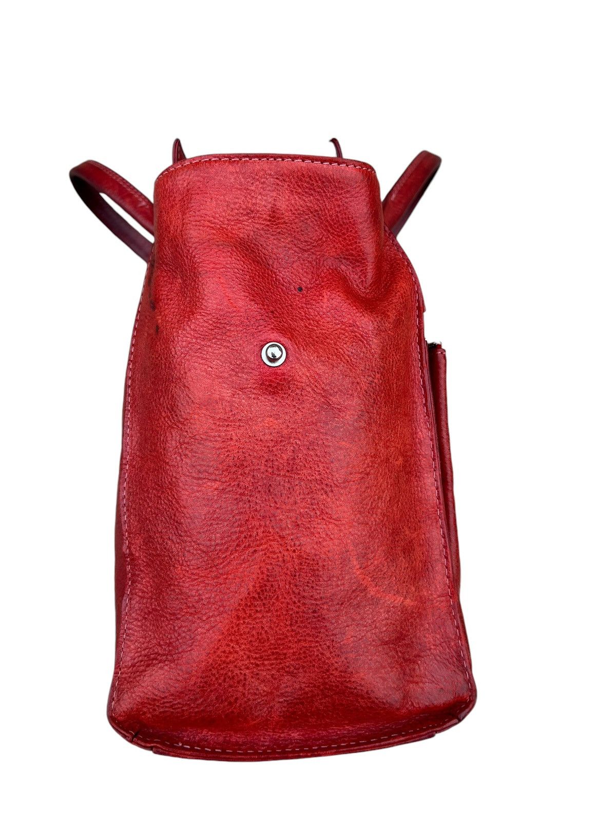 Japanese Brand Vintage PICCINO Tokyo Stains Patina Leather Bag Size ONE SIZE - 9 Thumbnail