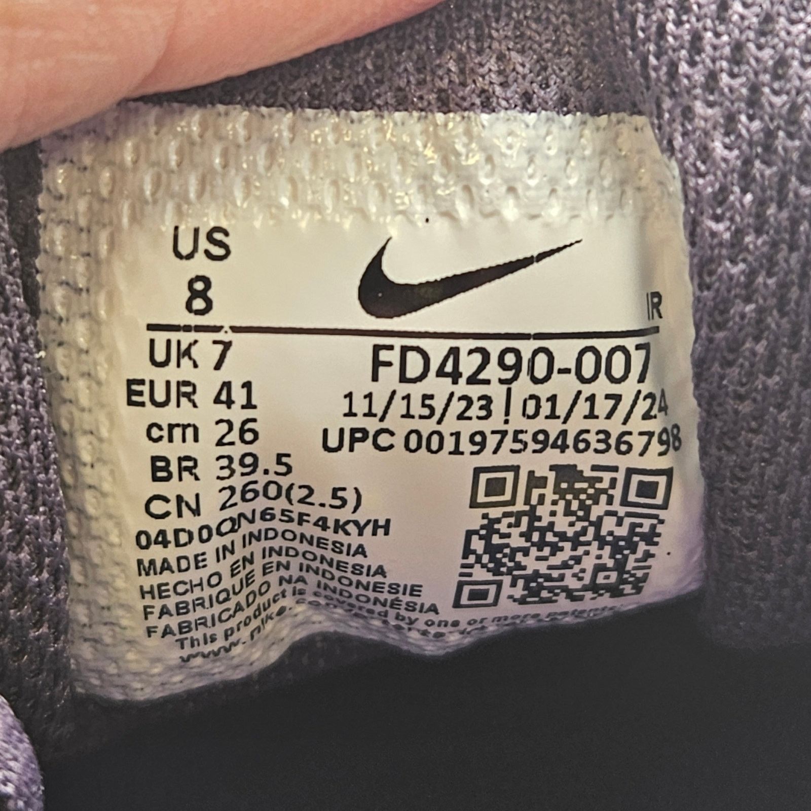 Nike NIKE MENS 8 AIR MAX PLUS DRIFT SHOES IRON ORE CONCORD Size US 8 / EU 41 - 6 Thumbnail
