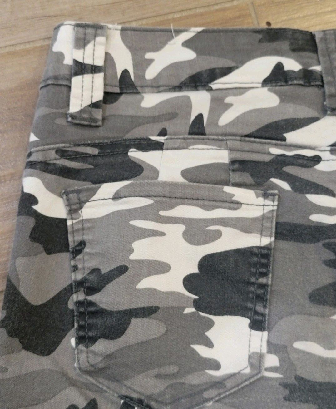 Vintage VIP Jeans Camo Pants Cargo Crop Stretchy 9/29 Size 29" - 10 Thumbnail