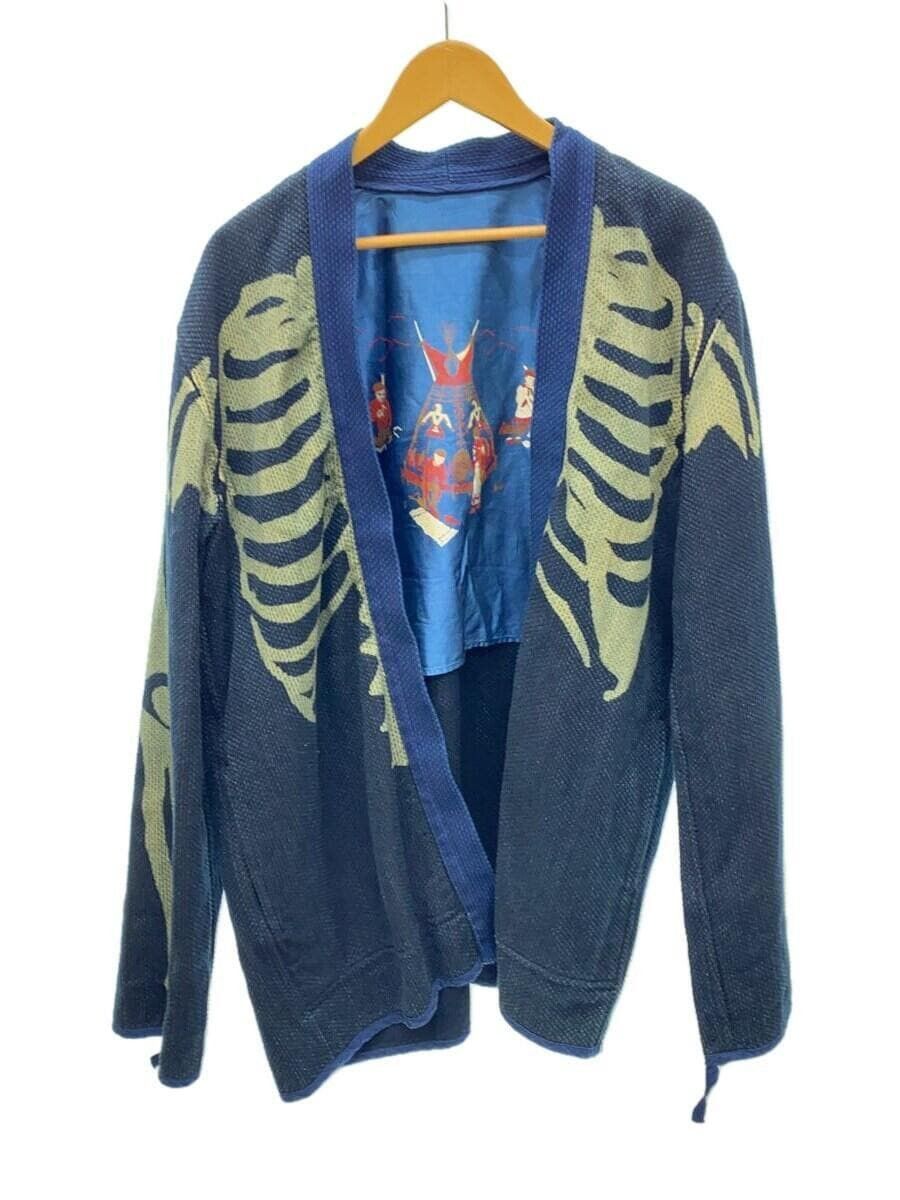 image of Kapital x Kapital Kountry Sashiko Skeleton Jacket in Navy, Men's (Size XL)