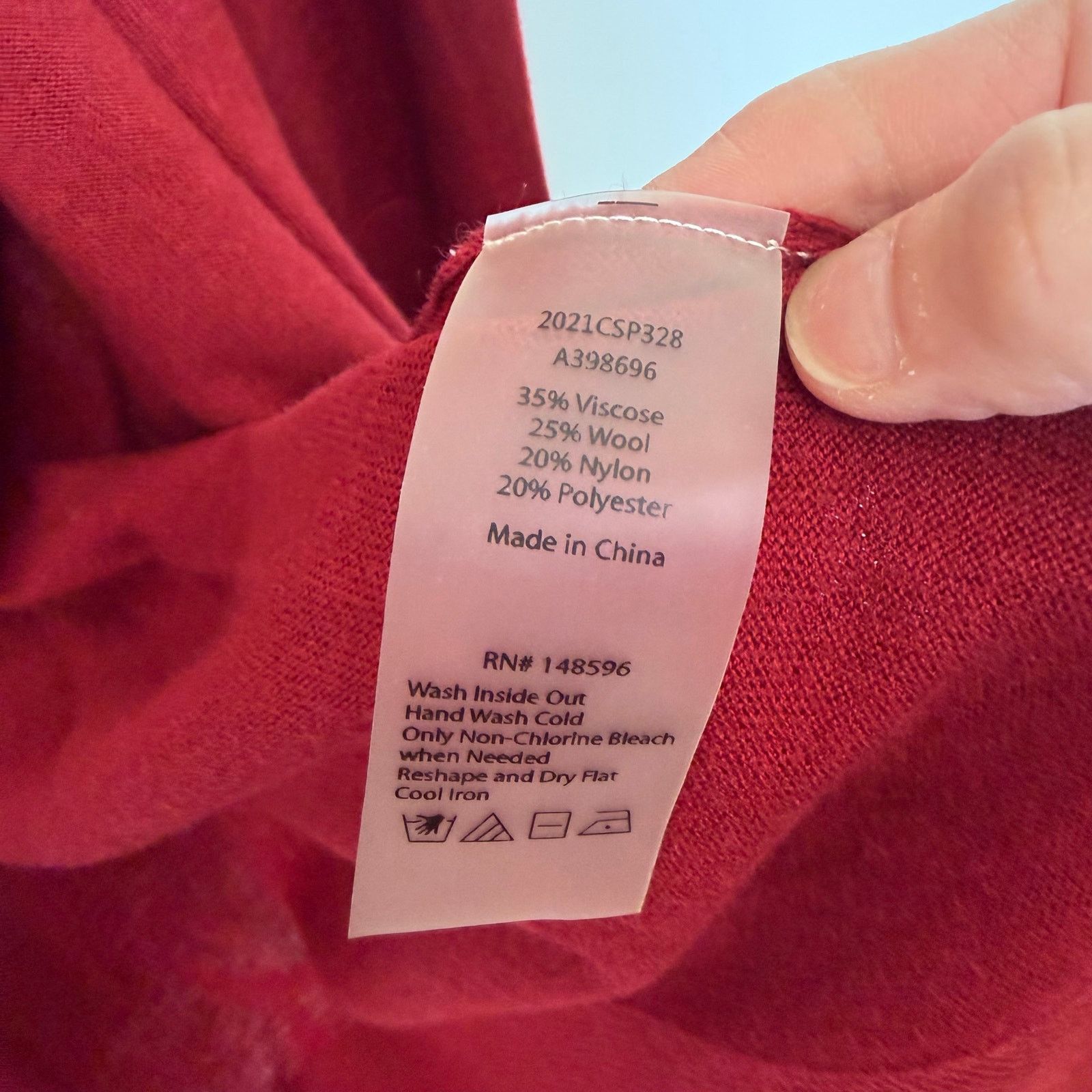 Other Universal Standard Red Wool Blend Long Line Cardigan Sz M Size M / US 6-8 / IT 42-44 - 3 Thumbnail