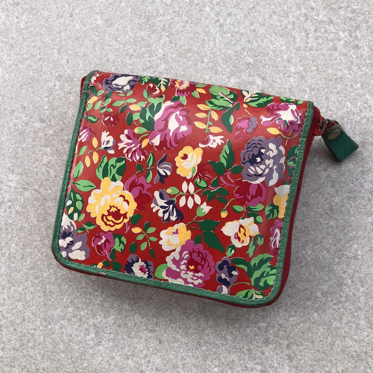 Kenzo Vintage Kenzo Floral Printed Leather Wallet Size ONE SIZE - 4 Thumbnail