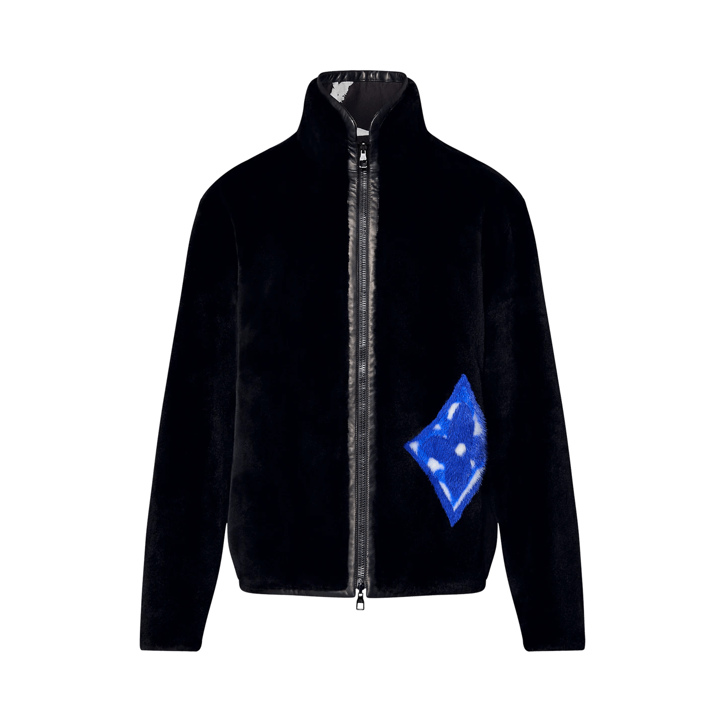 LOUIS VUITTON JACKET LEATHER MONOGRAM VARSITY DENIM 1AFAK5