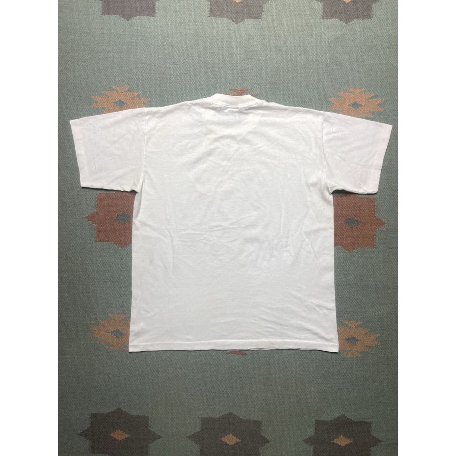 Vintage VINTAGE 80s graphic t shirt love is like a rollercoaster single stitch Large Mens L White Size US L / EU 52-54 / 3 - 6 Thumbnail