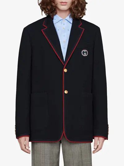 Gucci o1mt1gz0725 Wool Cotton Jacket With Patch in Navy Size US XL / EU 56 / 4 - 3 Thumbnail
