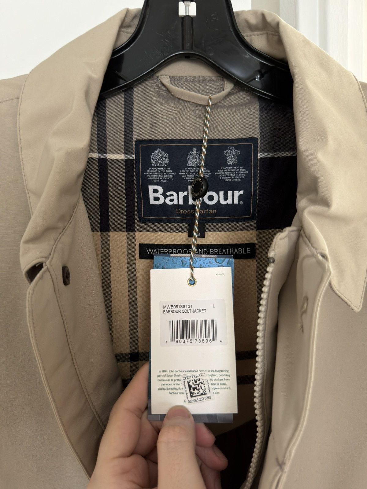 Barbour Barbour Colt Men's Trench Jacket - Size L Size US L / EU 52-54 / 3 - 4 Thumbnail
