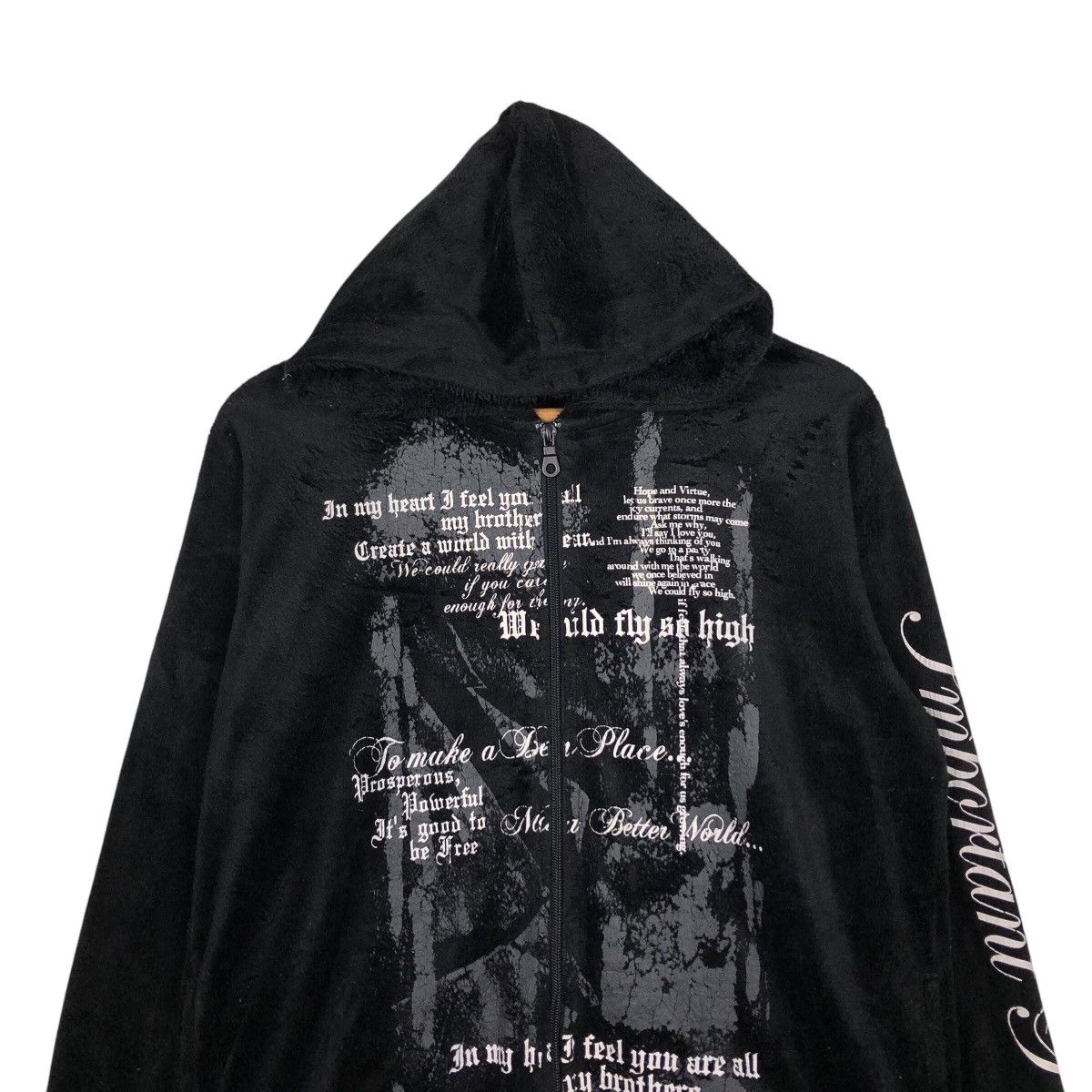 Hysteric Glamour 📌Rich Black Hoodie Zipper Jacket Spinash Punk Design Size US L / EU 52-54 / 3 - 4 Thumbnail