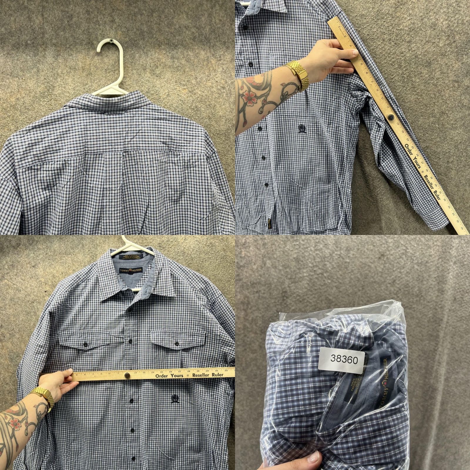 Tommy Hilfiger Tommy Hilfiger Shirt Mens Medium Blue Plaid Long Sleeve Button-Down Cotton Size US M / EU 48-50 / 2 - 8 Thumbnail