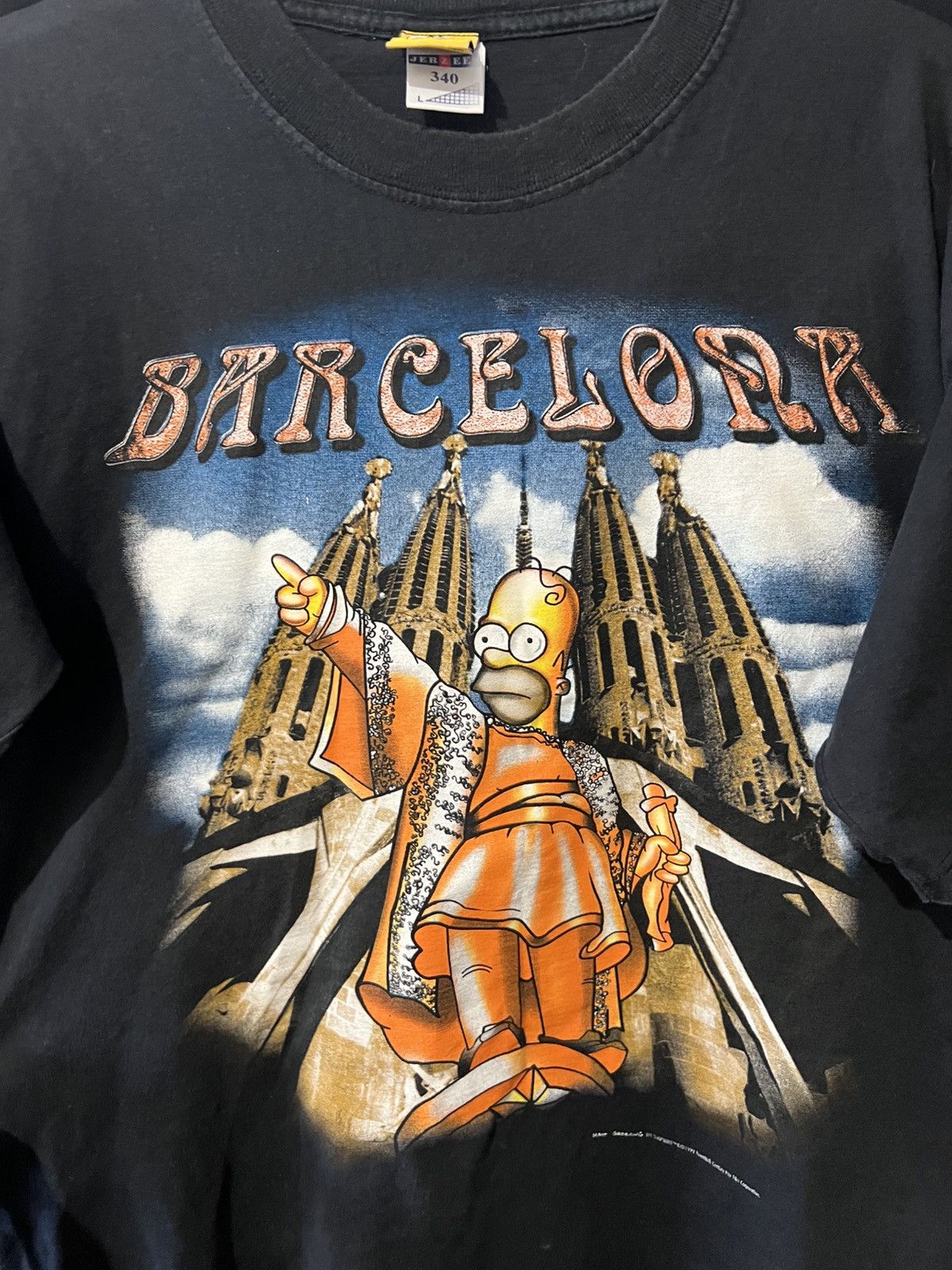 Band Tees 1999/2000 VINTAGE THE SIMPSONS BARCELONA CARTOON MOVIEE TEE Size US L / EU 52-54 / 3 - 3 Thumbnail