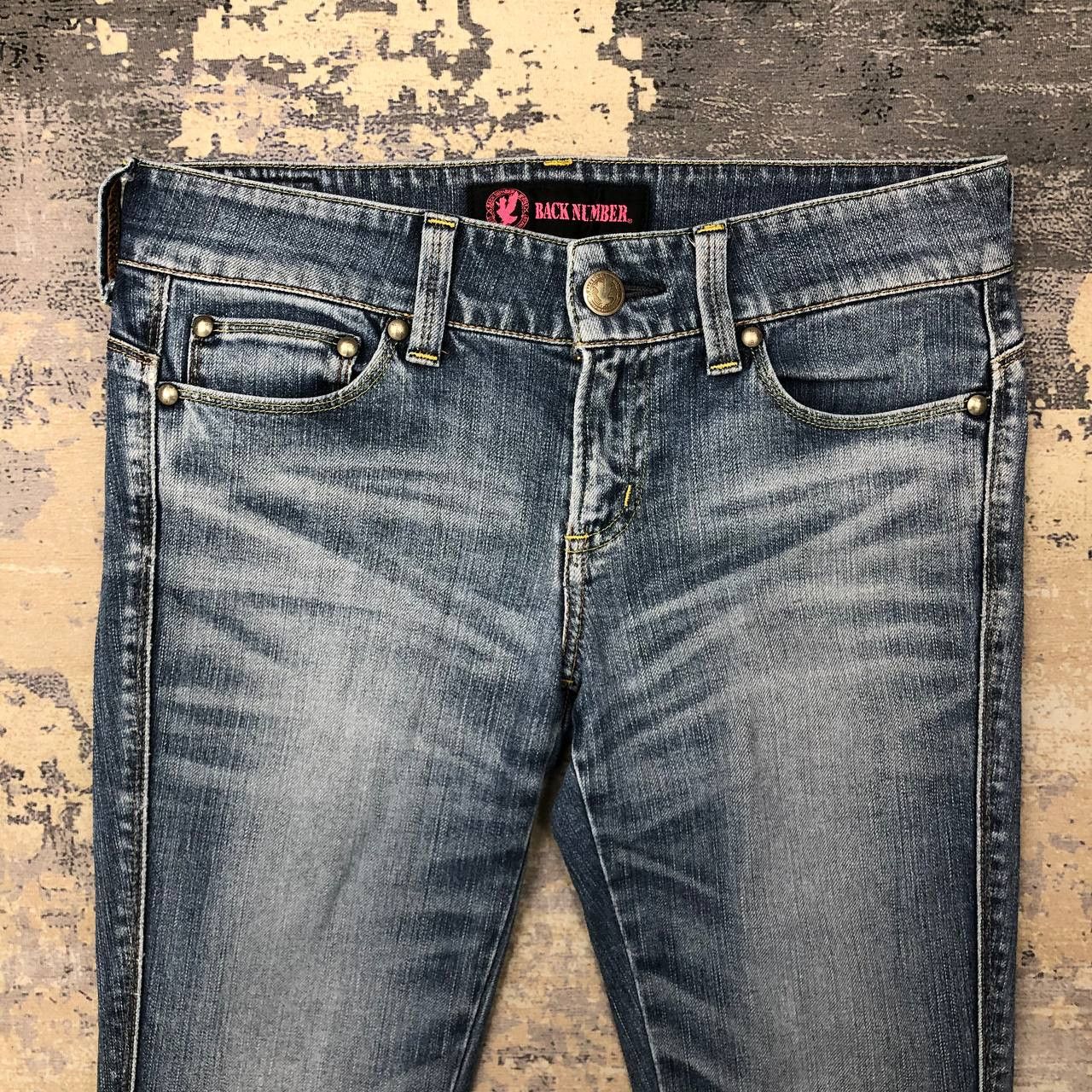 Japanese Brand P245 BACK NUMBER FLARED JAPAN JEANS Size 30" / US 8 / IT 44 - 3 Thumbnail