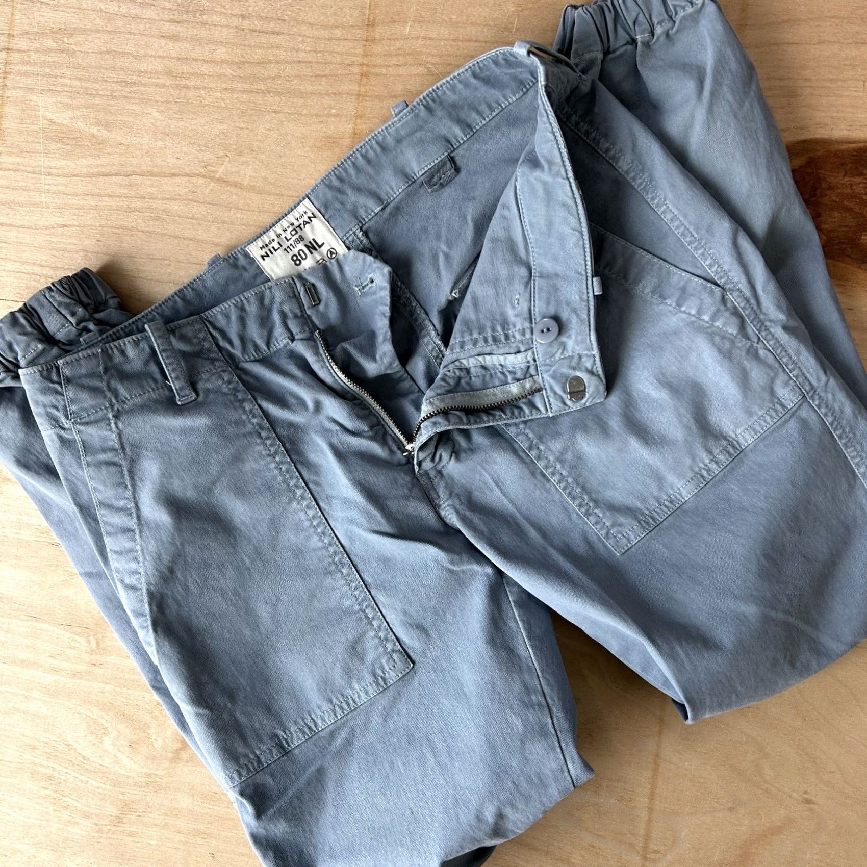 Nili Lotan Nili Lotan Cropped Womens 2 Blue Military Pant ISA Made Women Size 26" / US 2 / IT 38 - 4 Thumbnail