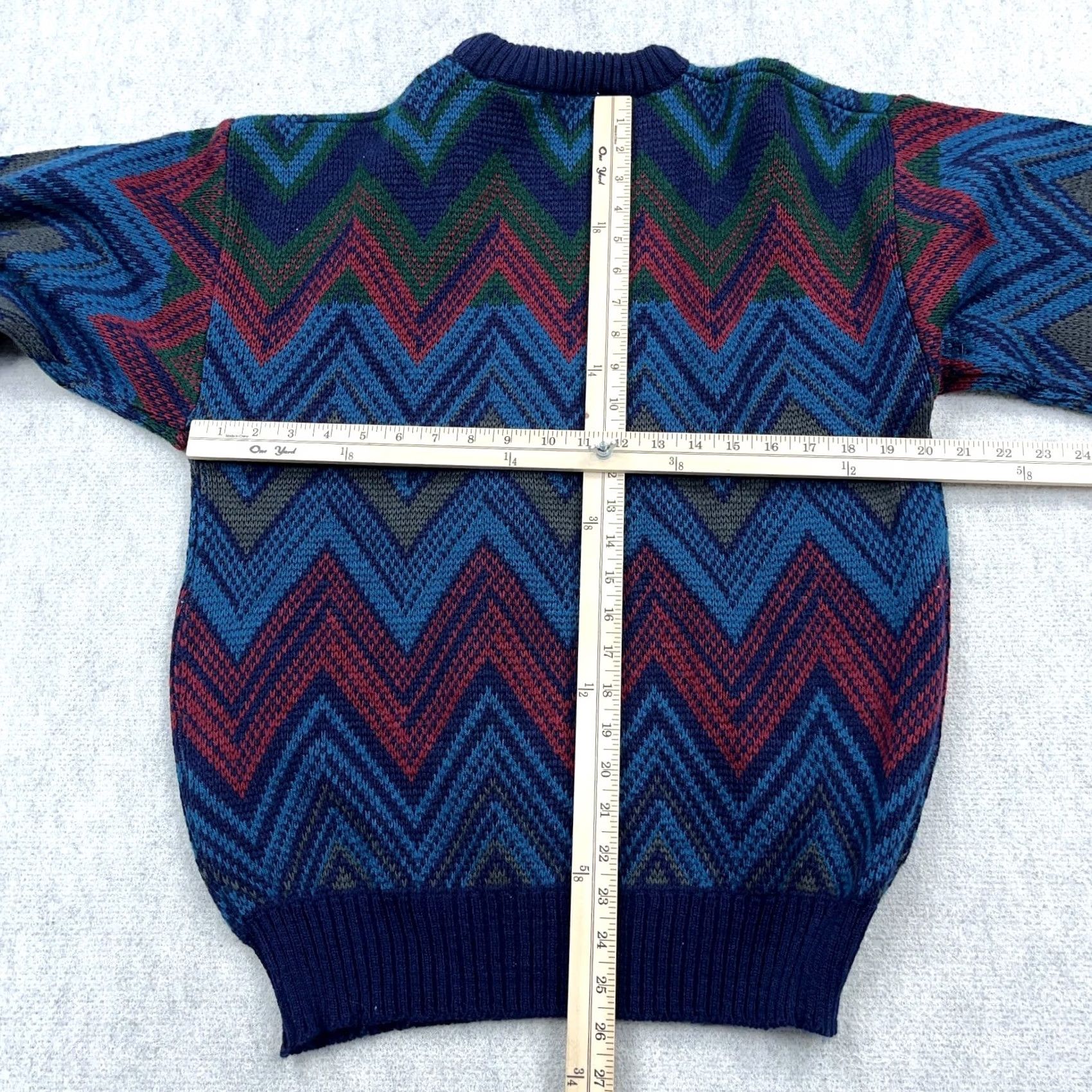 Vintage VINTAGE Grandpa Sweater Mens XL Blue Geometric Crewneck 80s 90s Cosby Hip Hop Retro Streetwear Size US XL / EU 56 / 4 - 4 Thumbnail