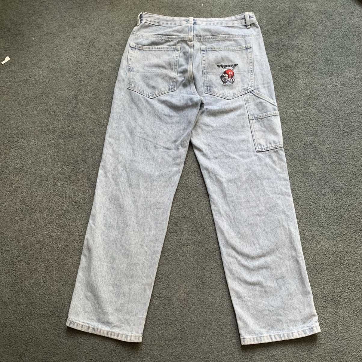 Russell Athletic WORSHIP SUPPLY X RUSSELL ATHLETIC DENIM CARPENTER PANTS Size US 30 / EU 46 - 2 Thumbnail