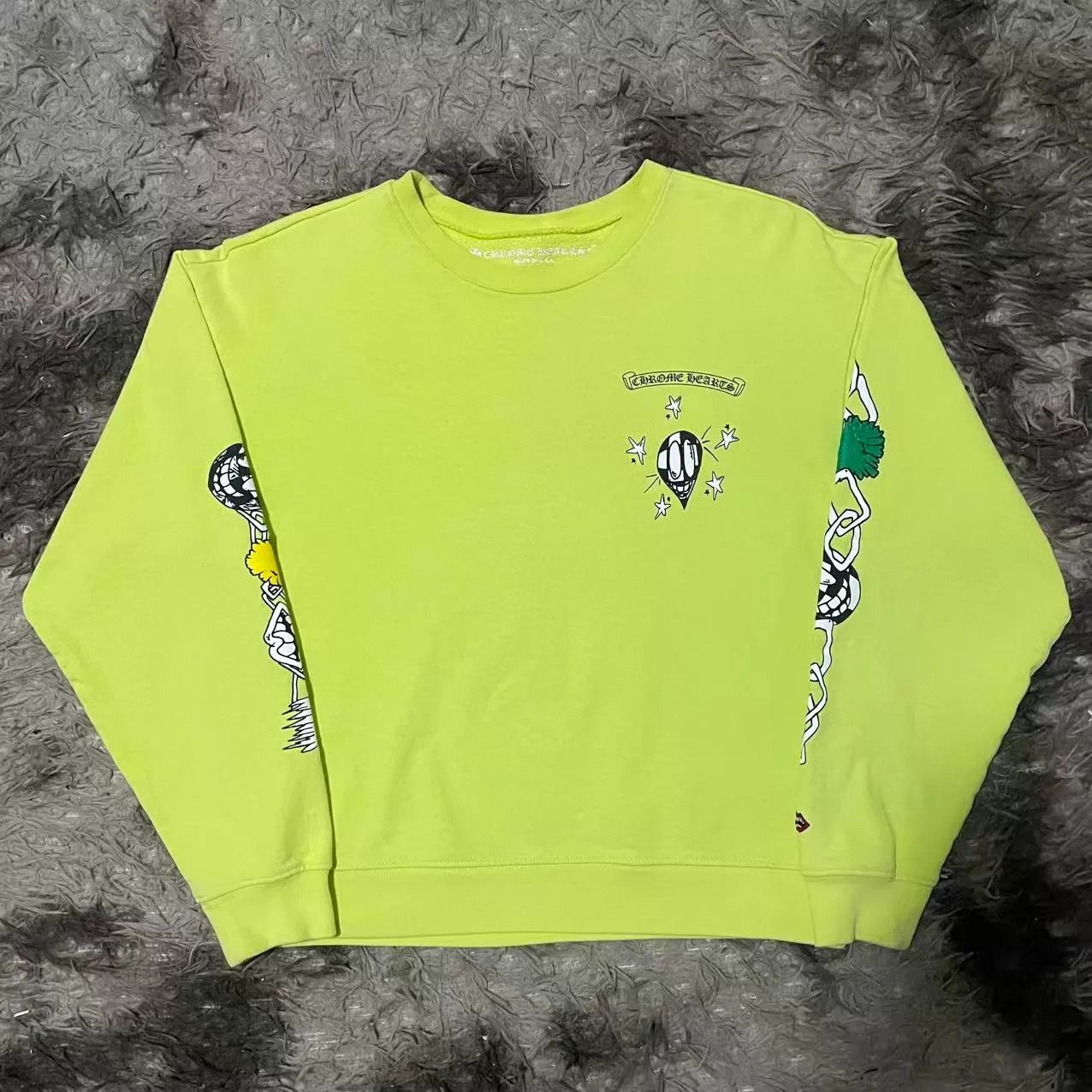 Chrome Hearts Chrome Hearts Mattyboy Fluo Green Graffiti Hoodie M Size US M / EU 48-50 / 2 - 1 Thumbnail