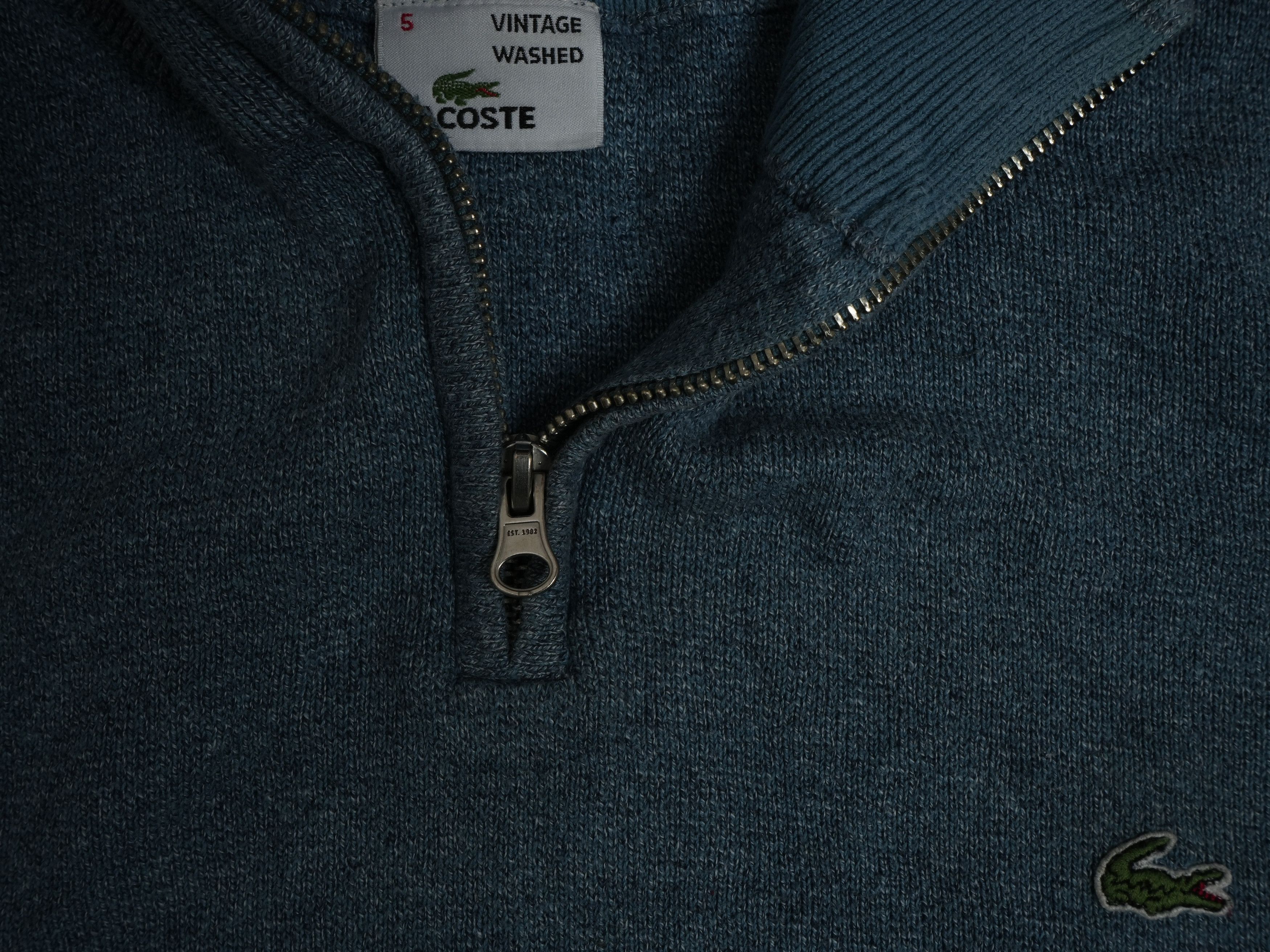 Lacoste Vintage Lacoste Half Zip Sweater Size US L / EU 52-54 / 3 - 6 Thumbnail