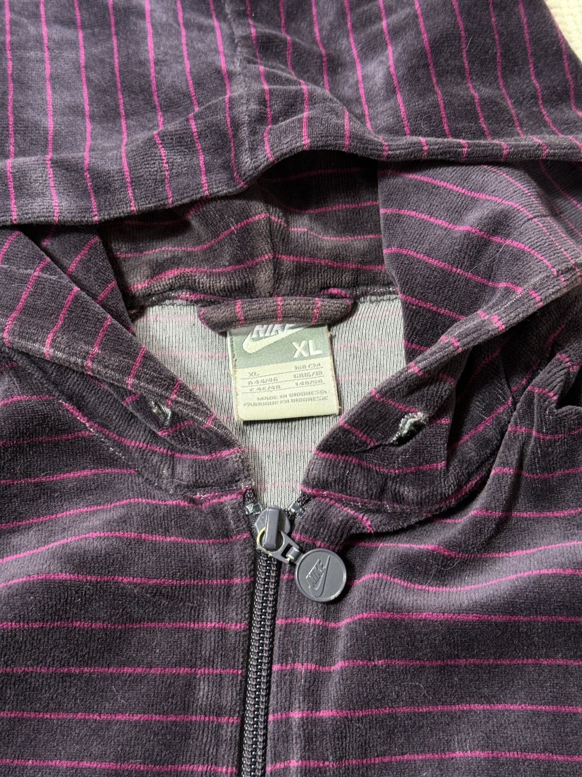 Nike × Vintage VINTAGE NIKE VELOUR 2000s ZIP UP HOODIE Size XL / US 12-14 / IT 48-50 - 3 Thumbnail