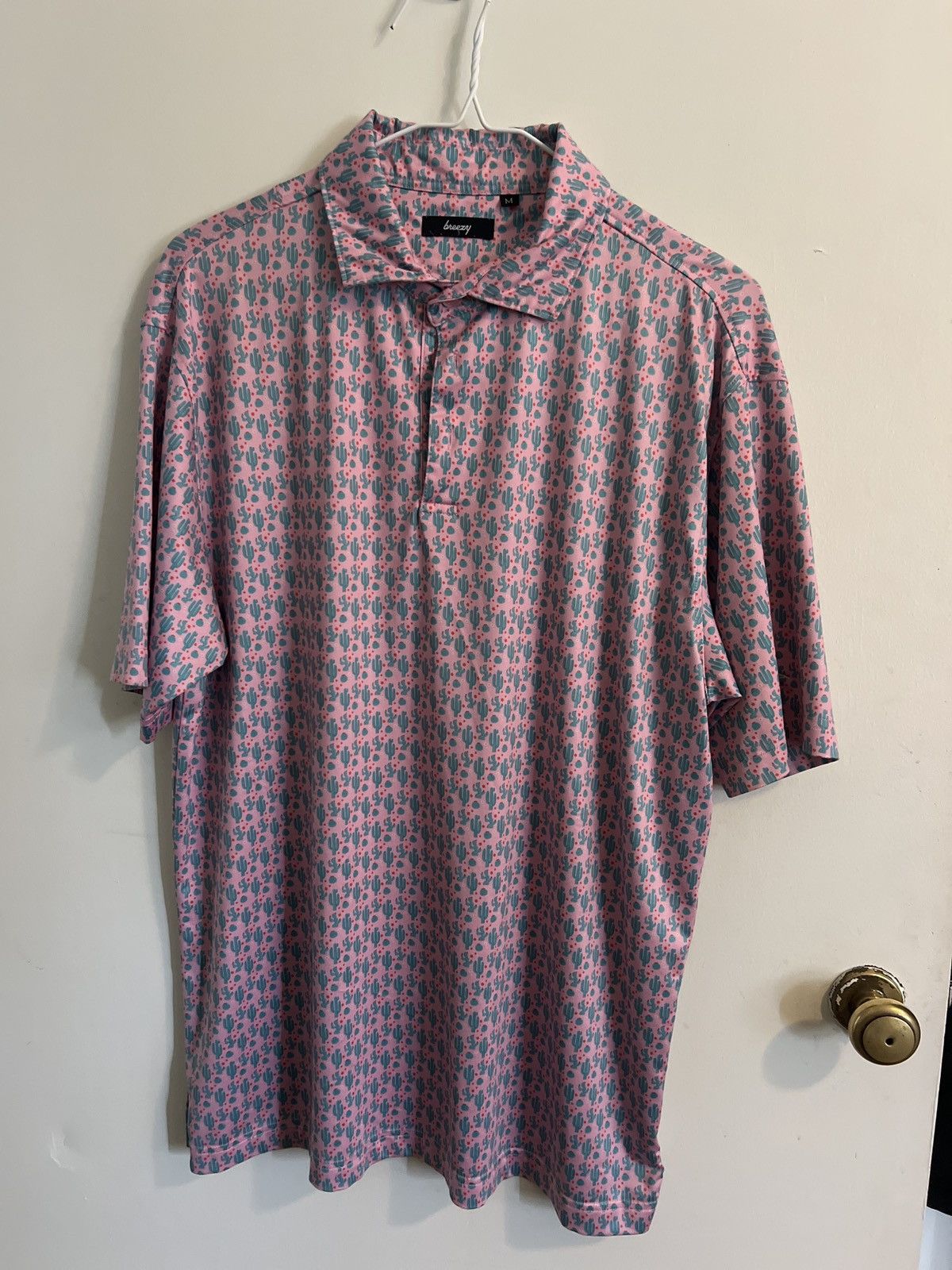 Other Breezy Golf Pink Polo with Cactus designs Size US M / EU 48-50 / 2 - 1 Thumbnail