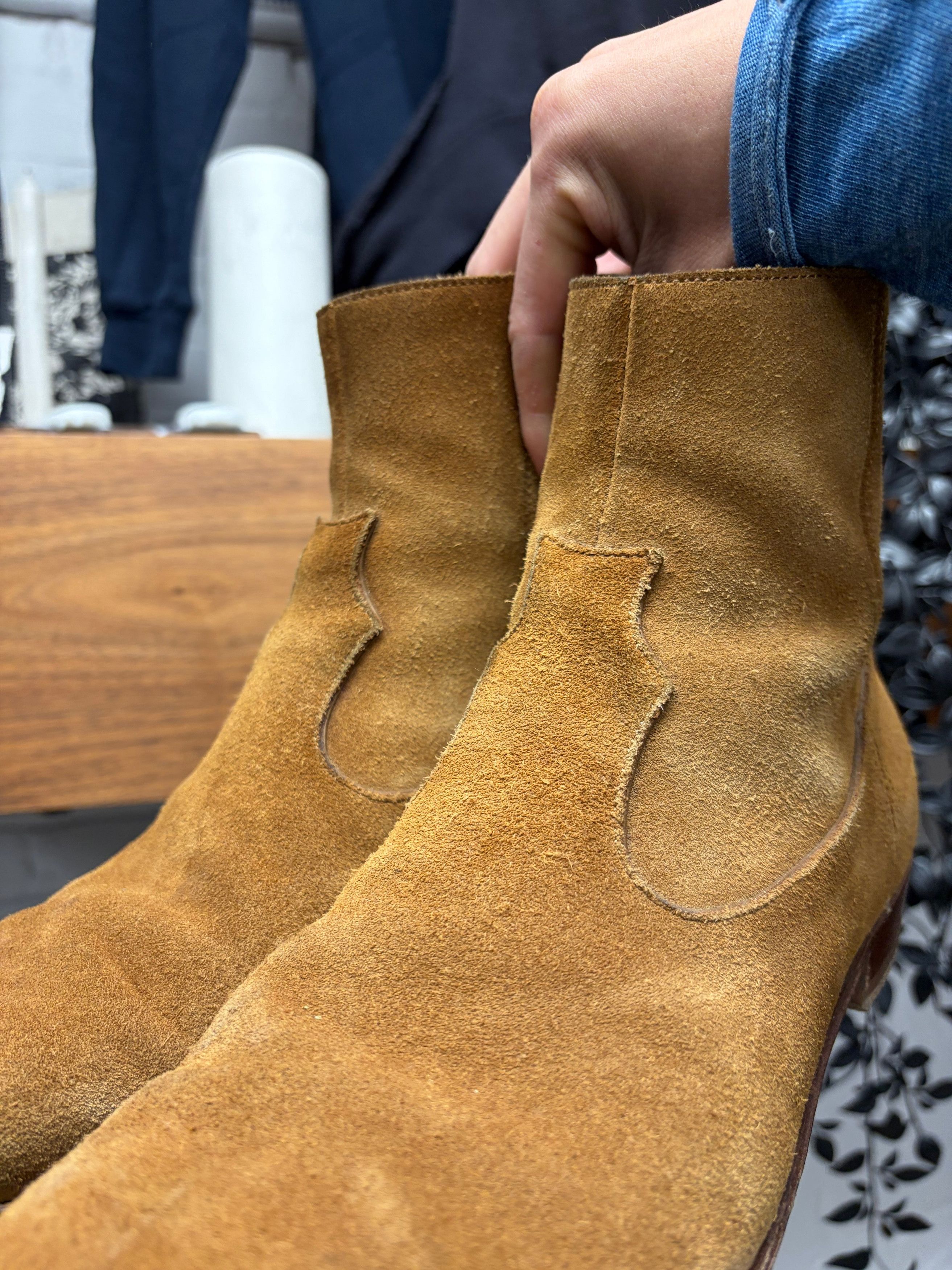 Celine Celine by Hedi Slimane 'Jacno' Brown Suede Pointed Toe