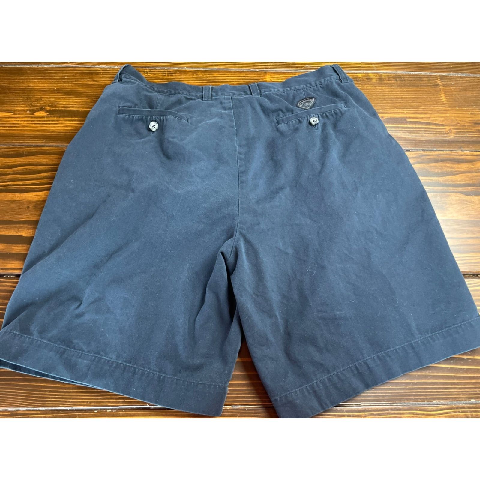 Callaway Callaway Shorts, Men's 36, Black, Navy Blue, Golf, Pockets, Chino, Regular, Front Pockets, Casual, Fall/Spring/Summer, Men Size US 36 / EU 52 - 2 Thumbnail