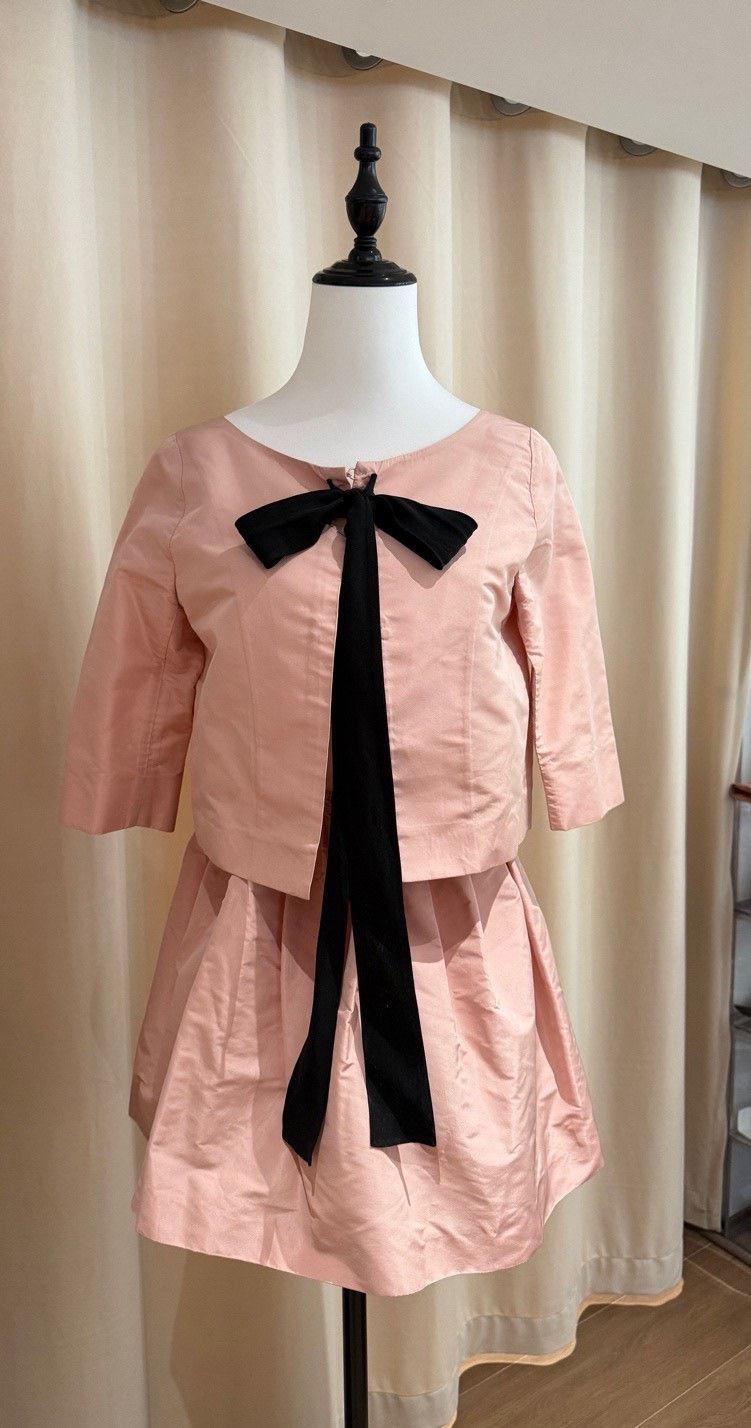 Miu Miu Miumiu Pink Cardigan & Skirt Set Size XS / US 0-2 / IT 36-38 - 1 Thumbnail