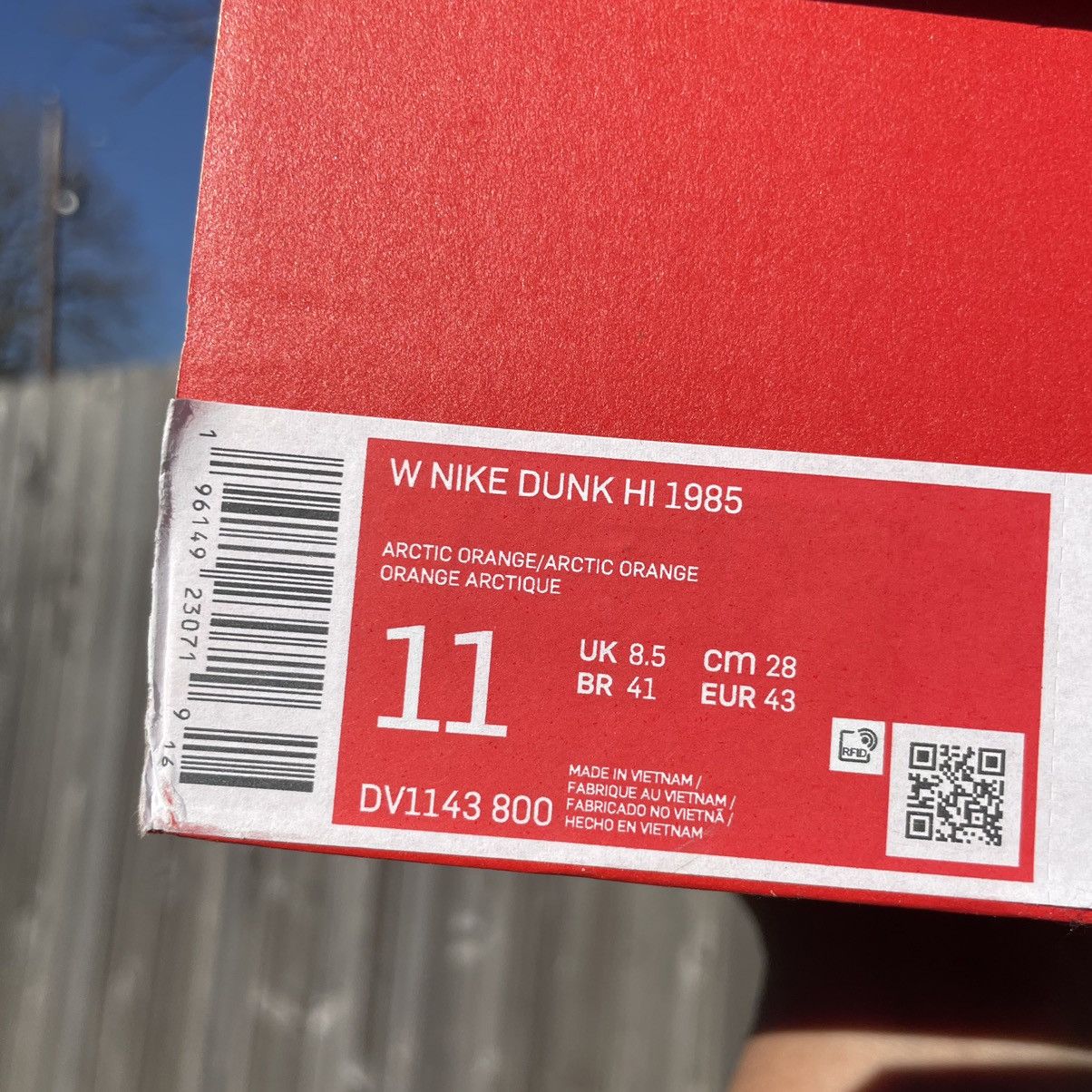 Nike Nike dunk high Arctic Orange size 9.5 Men (11w) Size US 9.5 / EU 42-43 - 9 Thumbnail