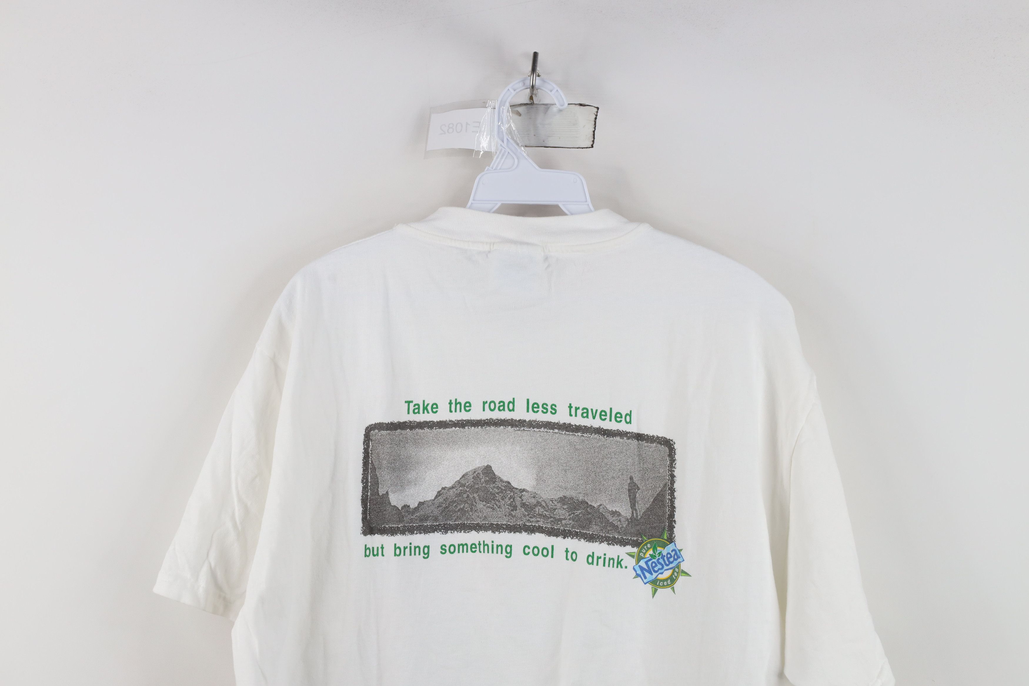 Vintage Vintage 90s Pure Nestea Iced Tea Road Less Traveled T-Shirt Size US L / EU 52-54 / 3 - 11 Thumbnail