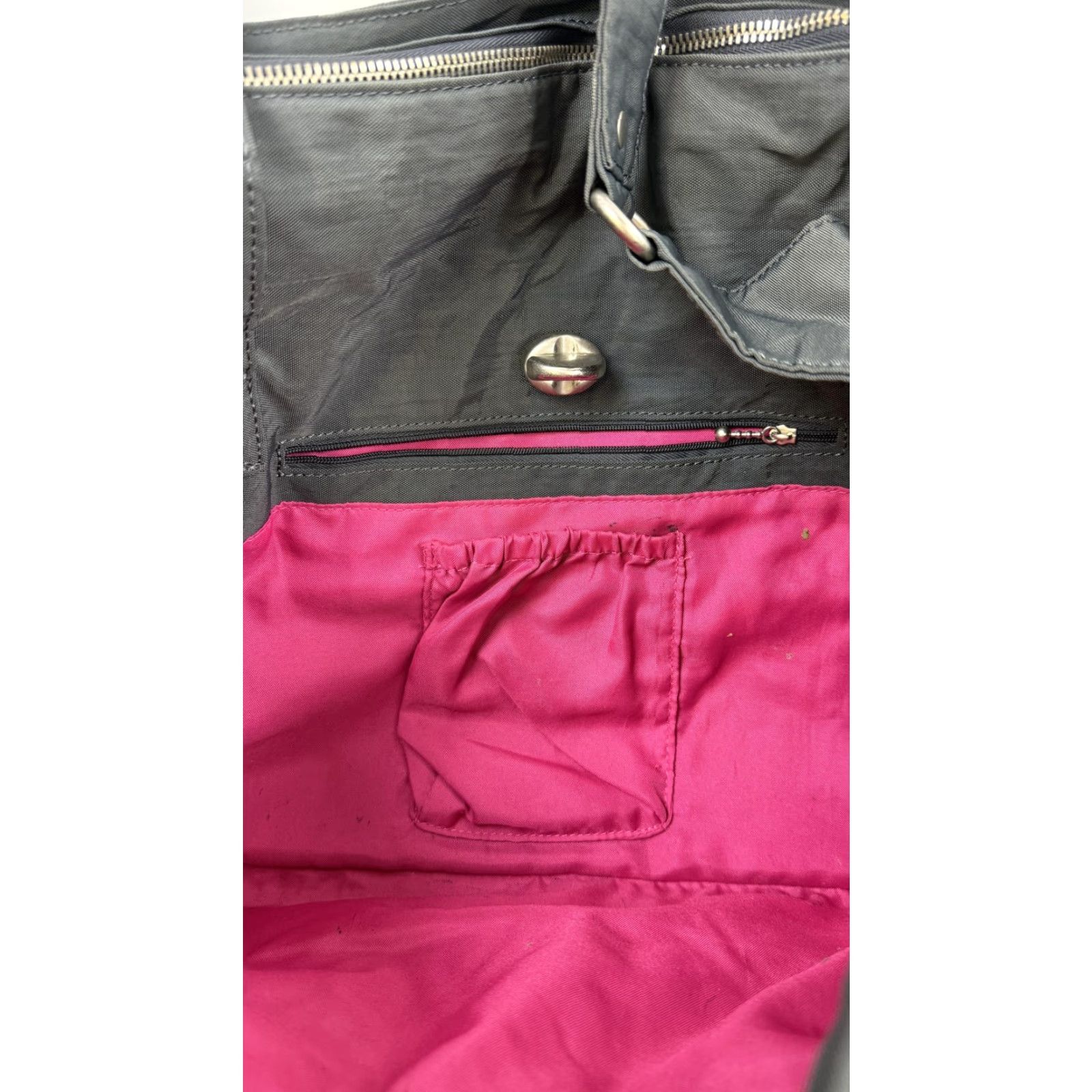 Vintage Baggallini Tote Bag Womens Large Quilted Shoulder Purse Pink Lining Black 18 in 13 in Tote Bag Women Quilted Top Zip Size L / US 10 / IT 46 - 7 Thumbnail