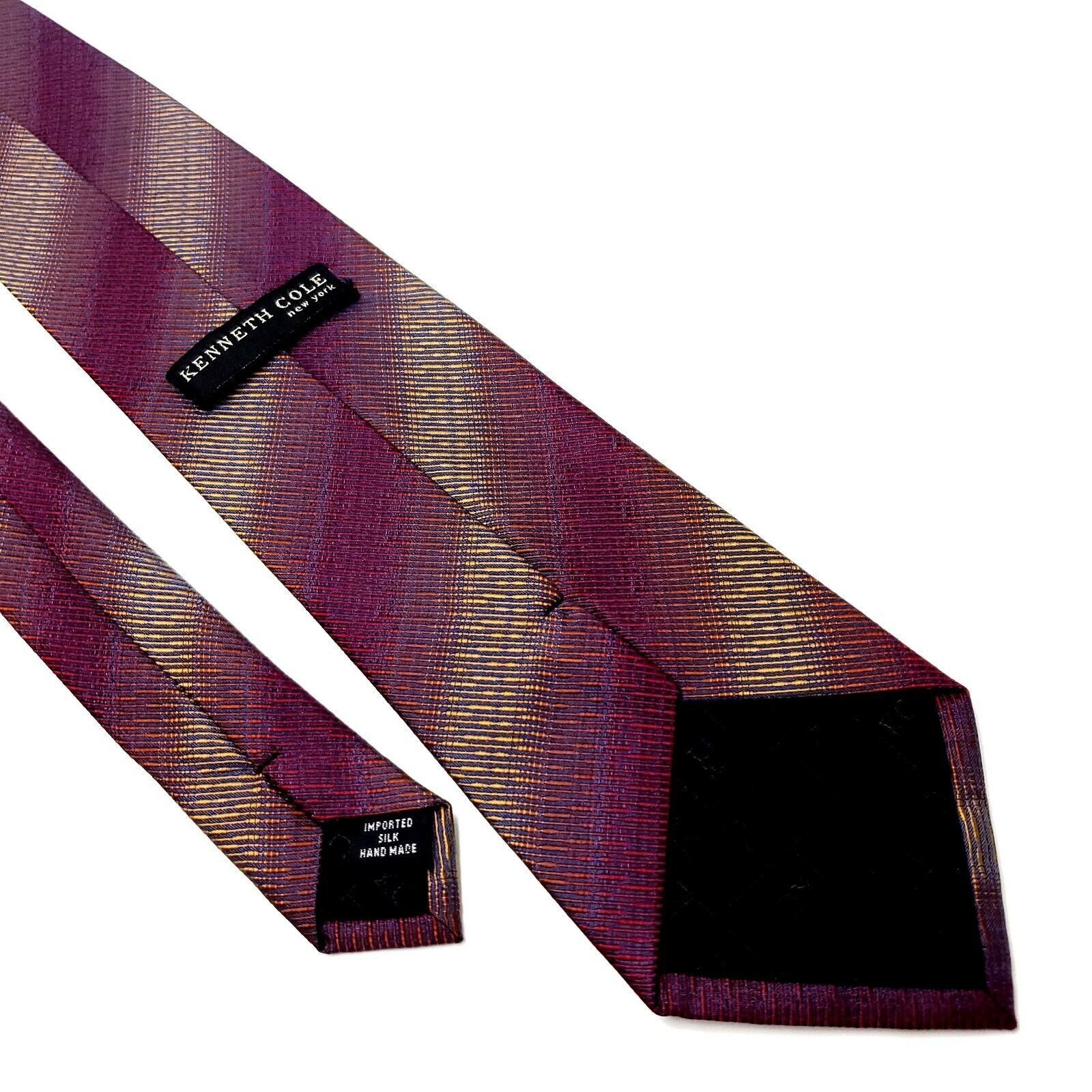 Kenneth Cole Kenneth Cole Silk Tie Red Woven Wide Size ONE SIZE - 5 Thumbnail