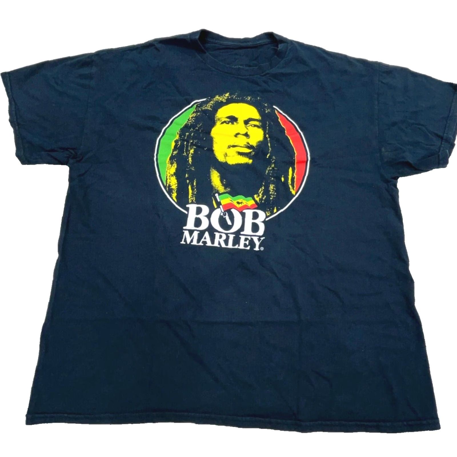 Vintage Bob Marley Shirt Men XL Black Band Tee Concert Tour Music Retro Hipster Adult Zion Logo Shirt Size US XL / EU 56 / 4 - 2 Thumbnail