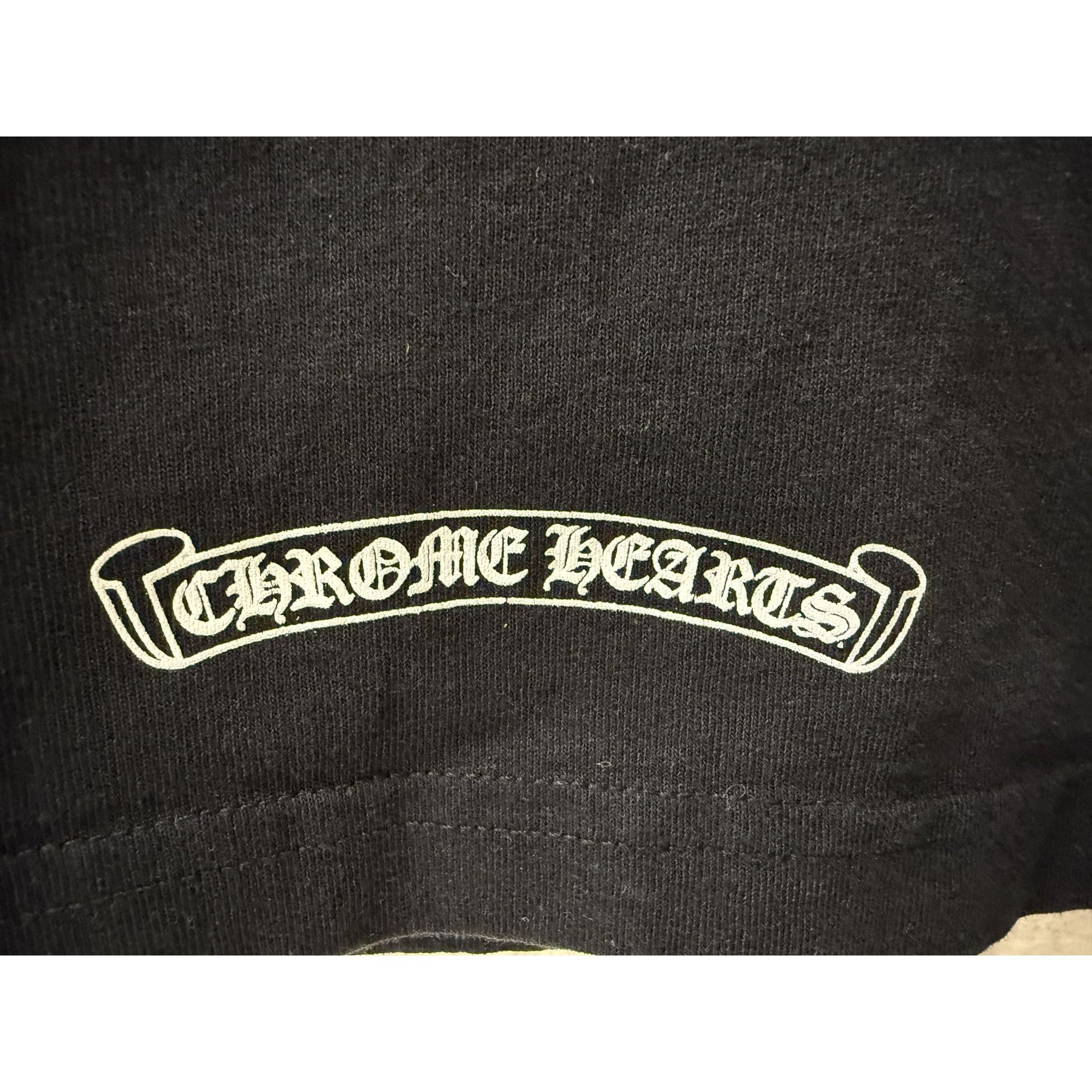 Chrome Hearts Chrome Hearts Black Graphic Tee W/ Pocket & Smile Design Bac Size S / US 4 / IT 40 - 13 Thumbnail
