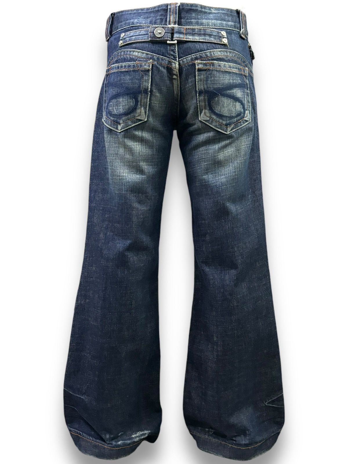 Vintage Japanese Brand Flare Wide Leg Distressed Punk Jeans