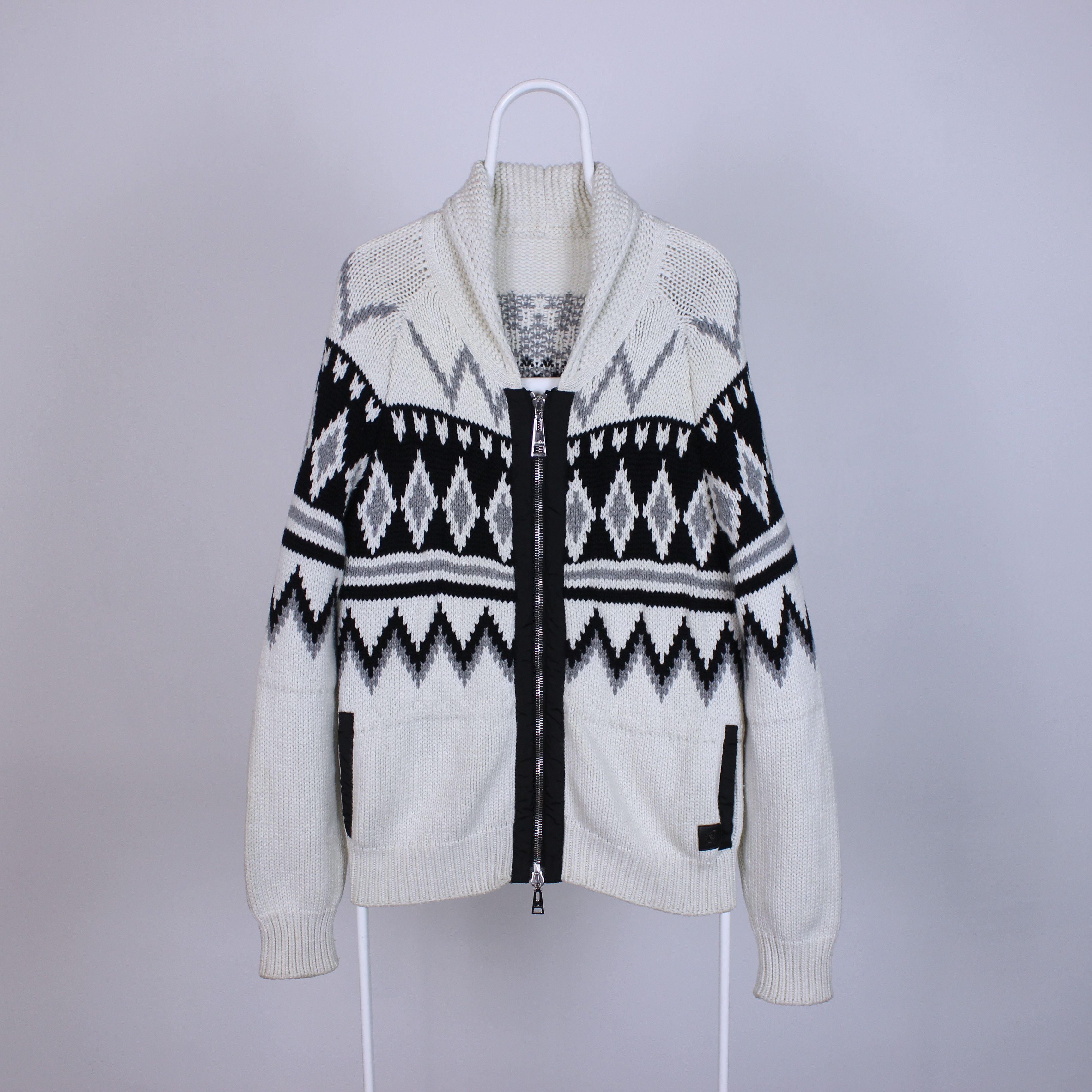 Hogan Hogan heavy knitwear full zip Lampo sweater L XL Size US XL / EU 56 / 4 - 2 Thumbnail