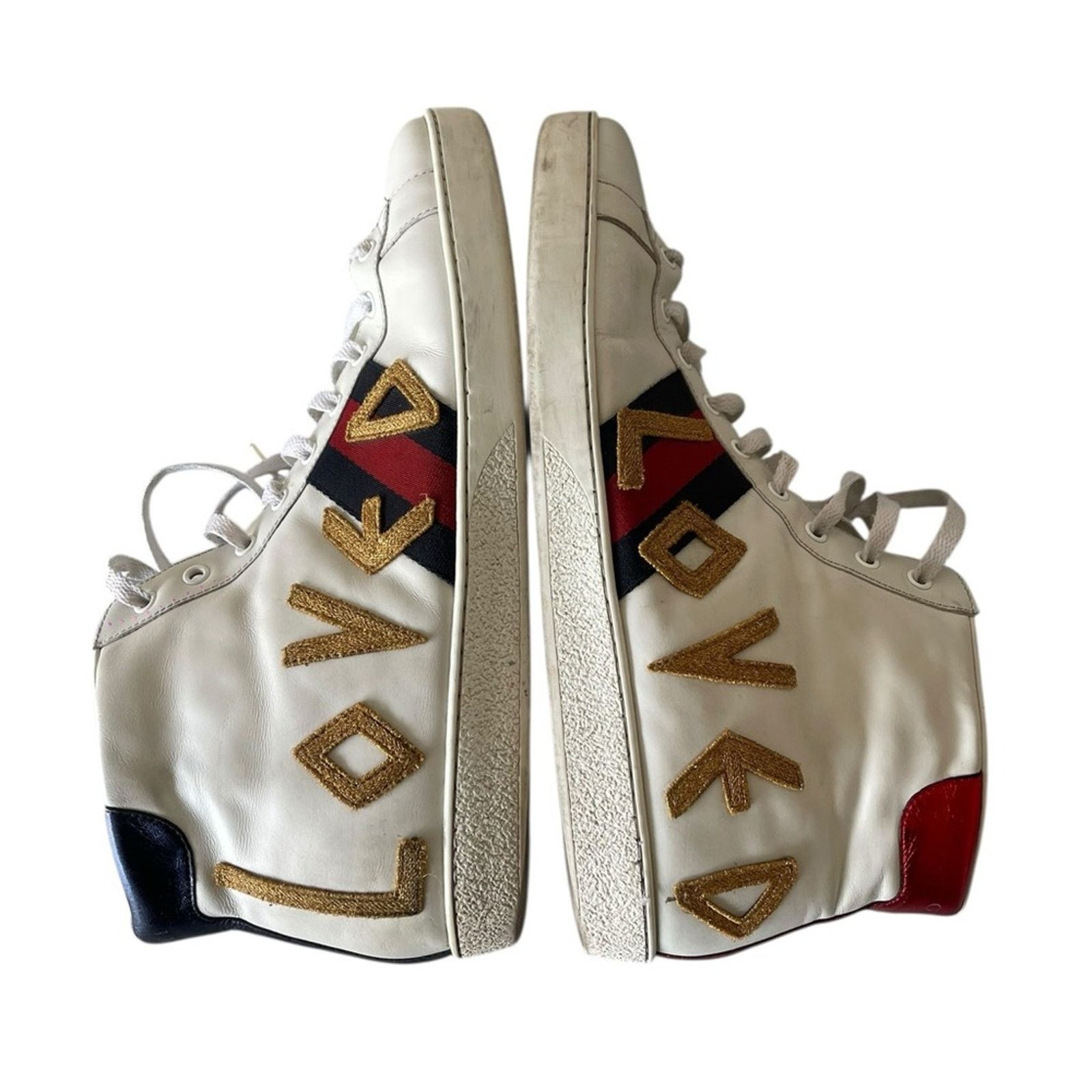 Gucci GUCCI 497101 Men's White Loved Ace High Top Sneaker 13 Size US 13 / EU 46 - 9 Thumbnail