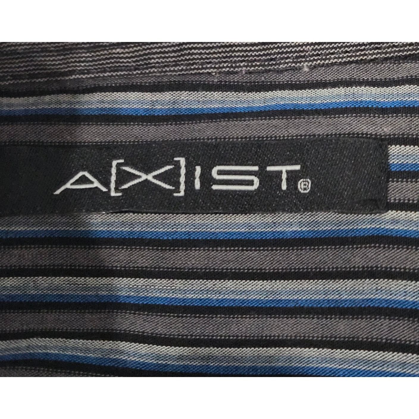Axist Axist Black Blue Striped Roll Tab Sleeve Button Shirt Medium Size US M / EU 48-50 / 2 - 4 Thumbnail