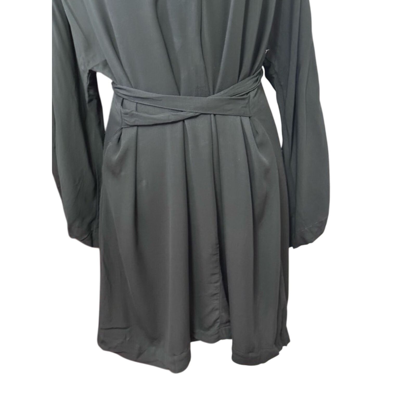 H&M H&M A-Line Dress V Neck Belt Ties Black Women's XS NWOT Size XS / US 0-2 / IT 36-38 - 6 Thumbnail